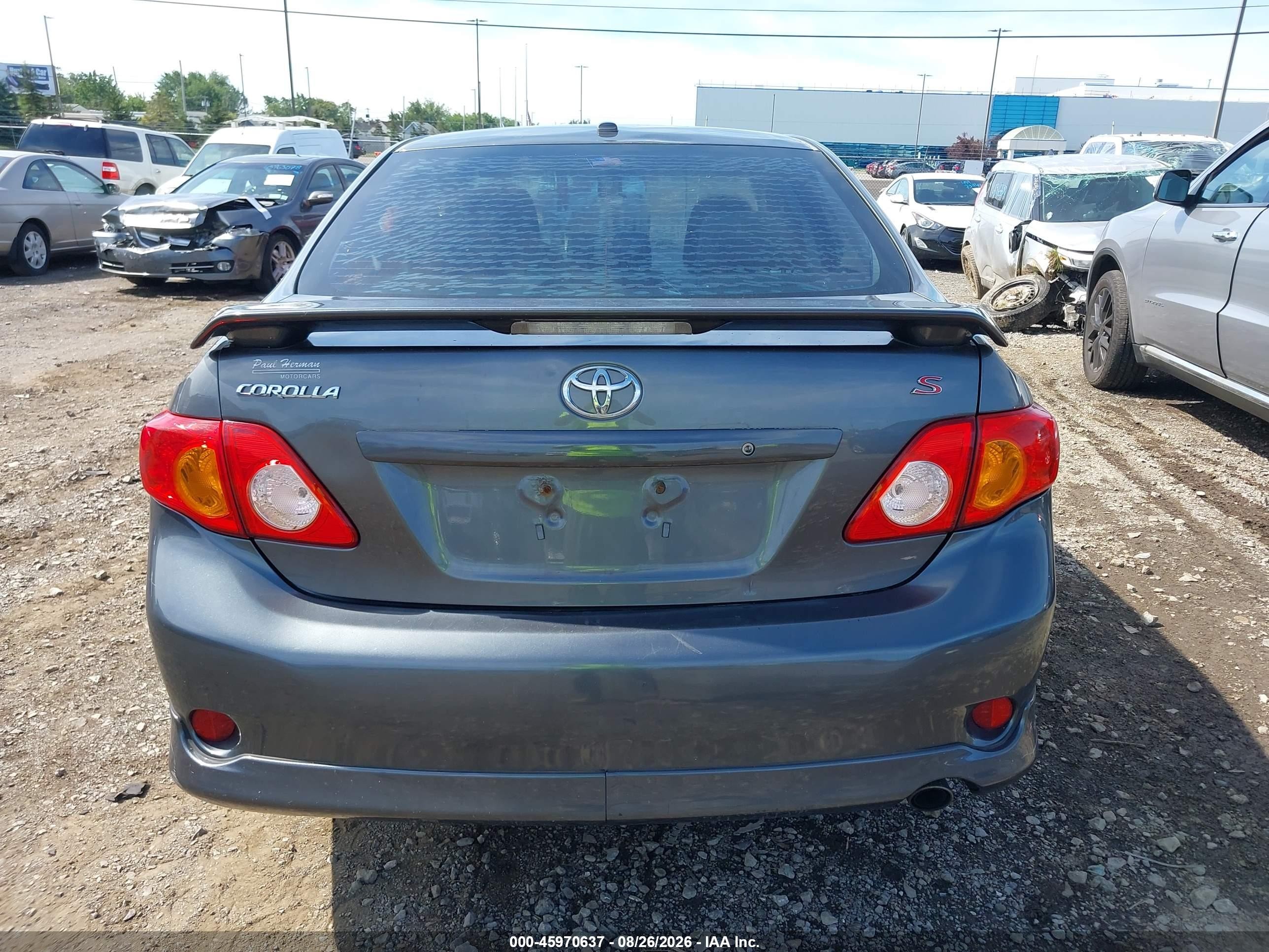 2010 Toyota Corolla S Gray vin: 2T1BU4EE2AC390843