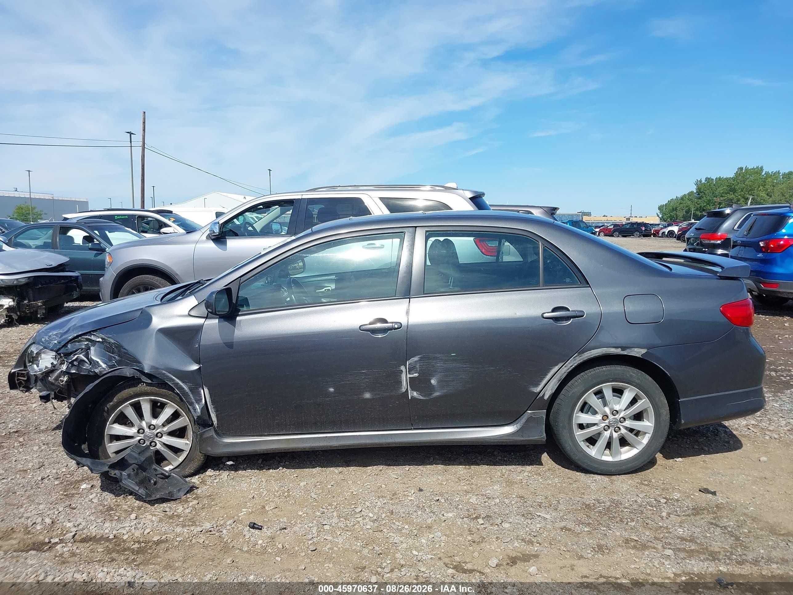 2010 Toyota Corolla S Gray vin: 2T1BU4EE2AC390843