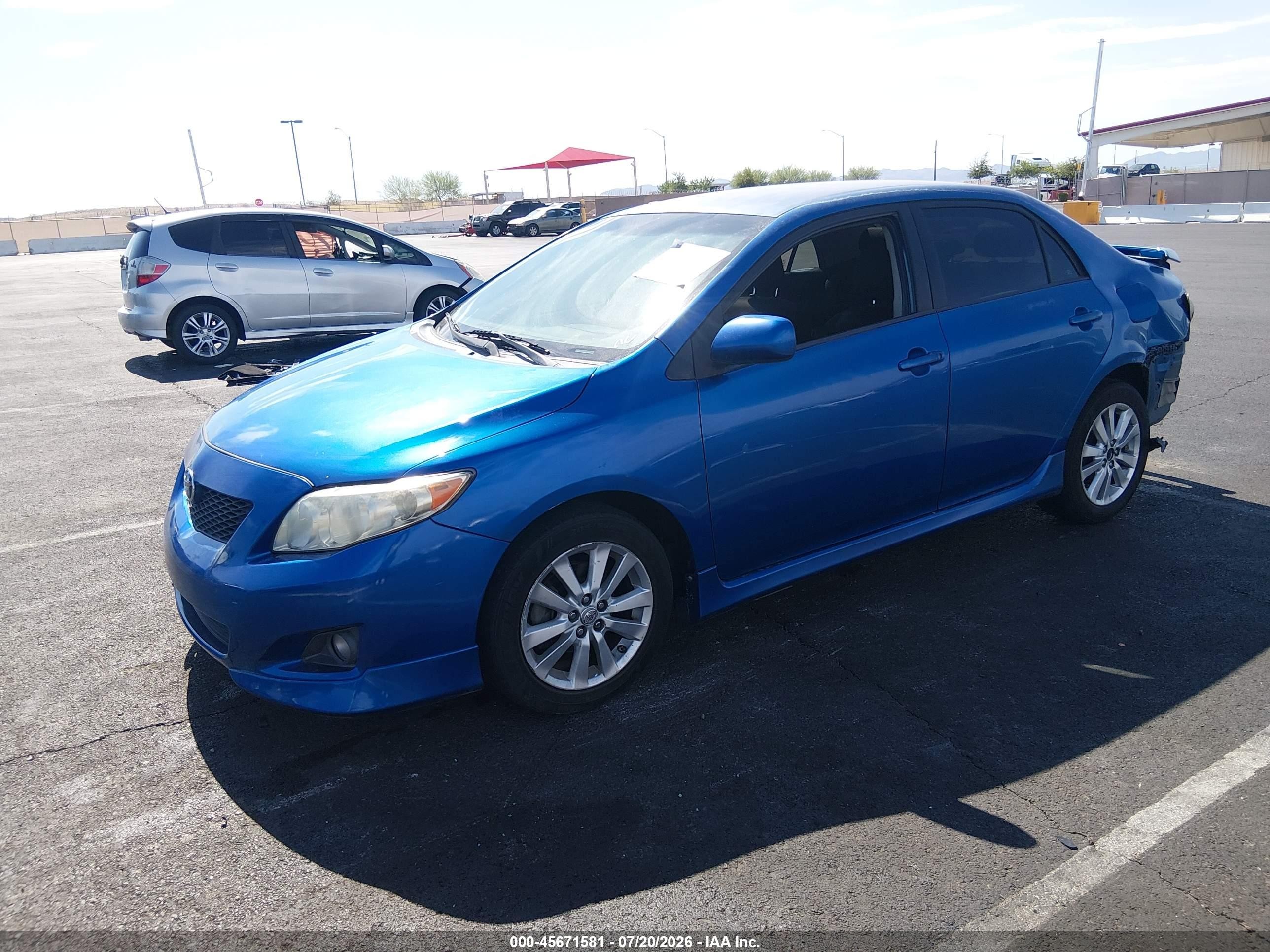 2010 Toyota Corolla S Blue vin: 2T1BU4EE2AC402974