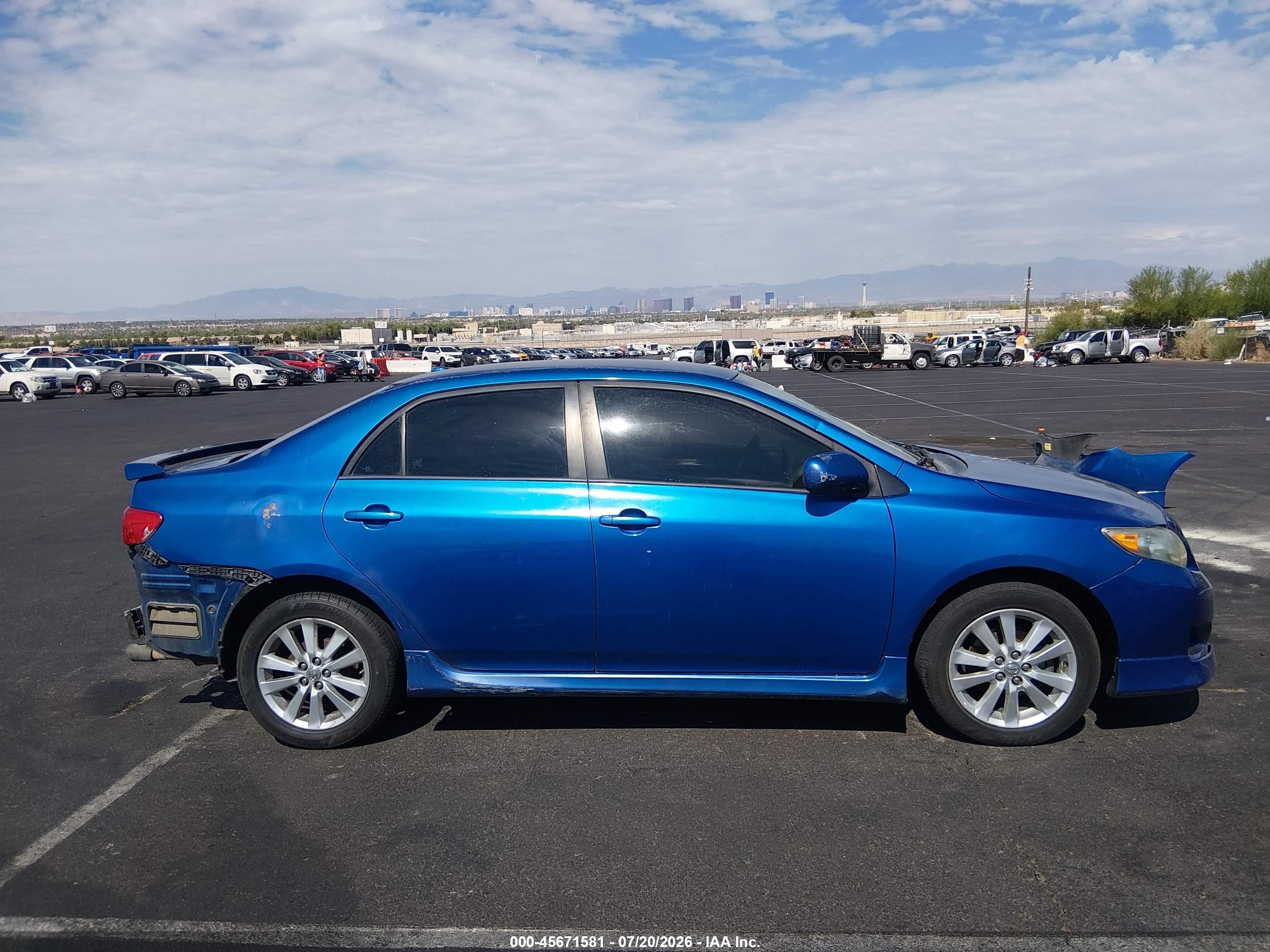 2010 Toyota Corolla S Blue vin: 2T1BU4EE2AC402974