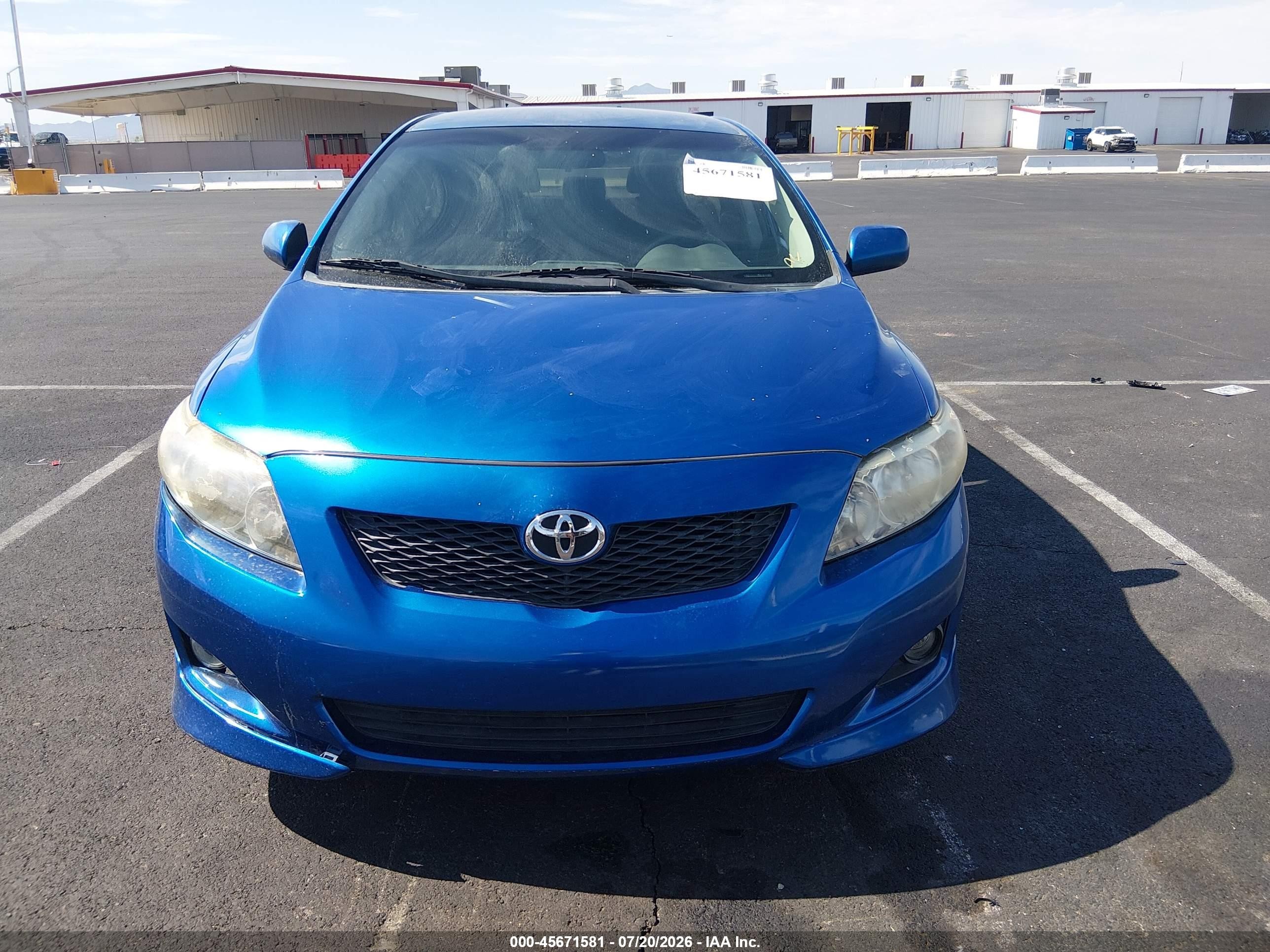 2010 Toyota Corolla S Blue vin: 2T1BU4EE2AC402974