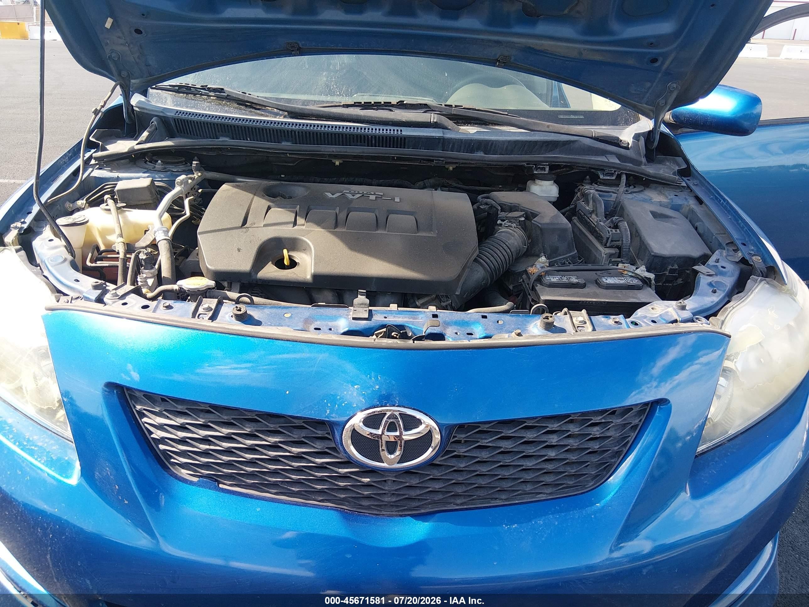 2010 Toyota Corolla S Blue vin: 2T1BU4EE2AC402974