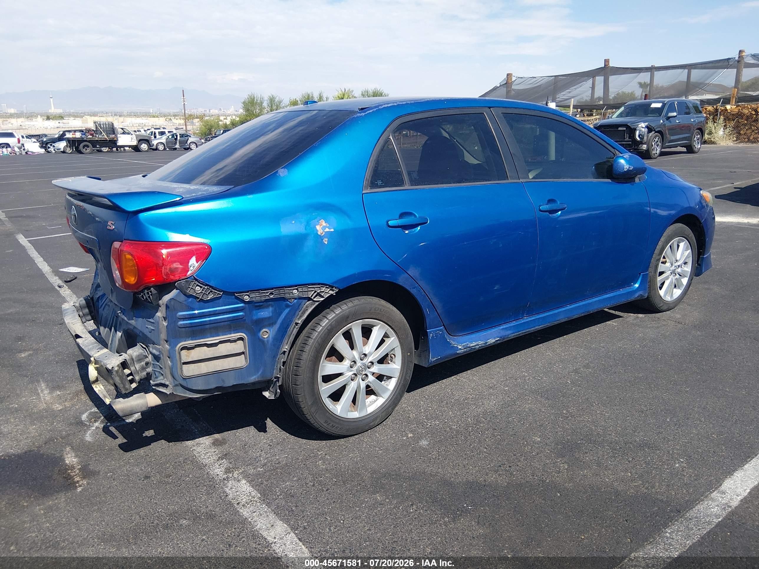 2010 Toyota Corolla S Blue vin: 2T1BU4EE2AC402974