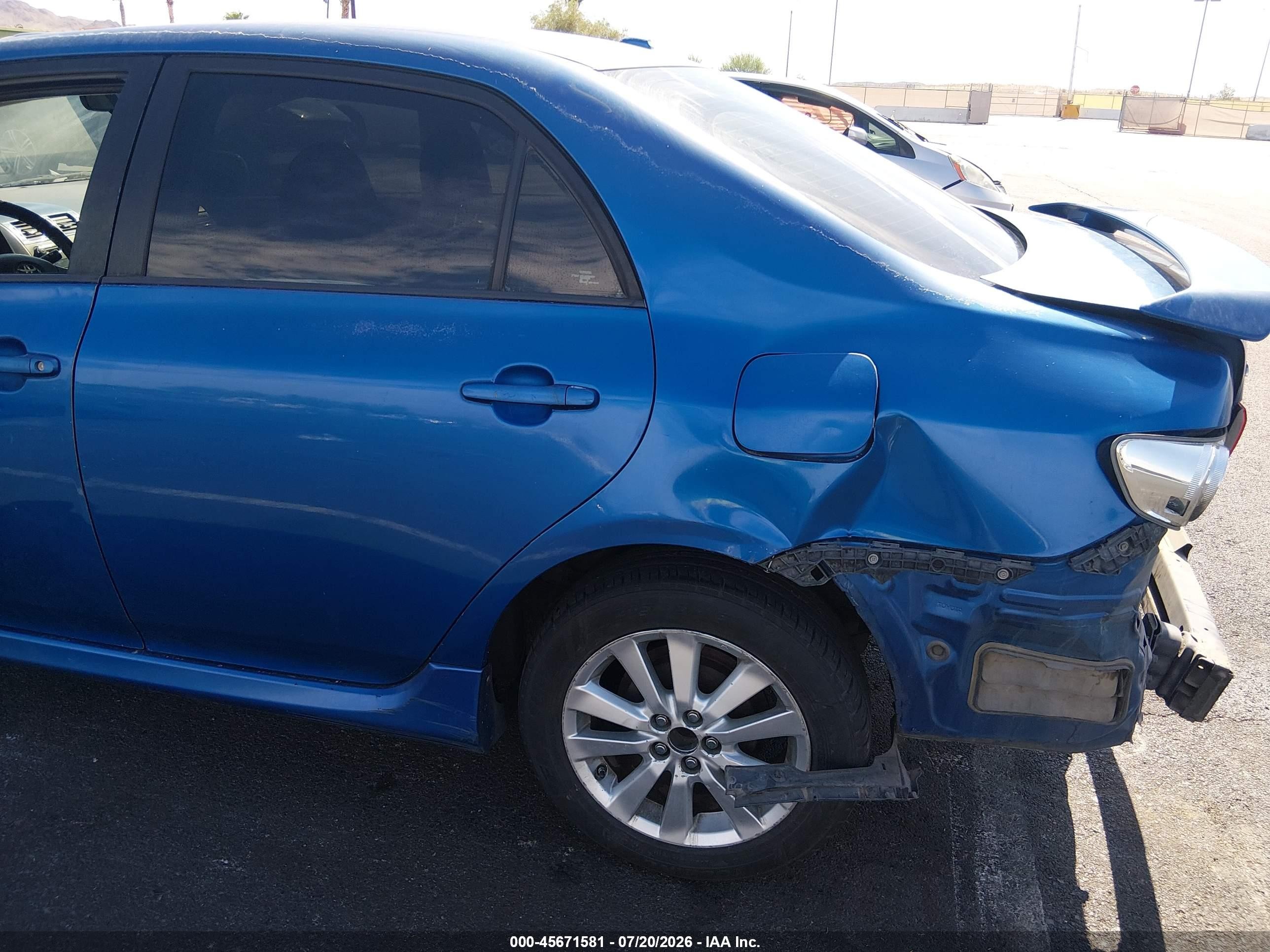 2010 Toyota Corolla S Blue vin: 2T1BU4EE2AC402974