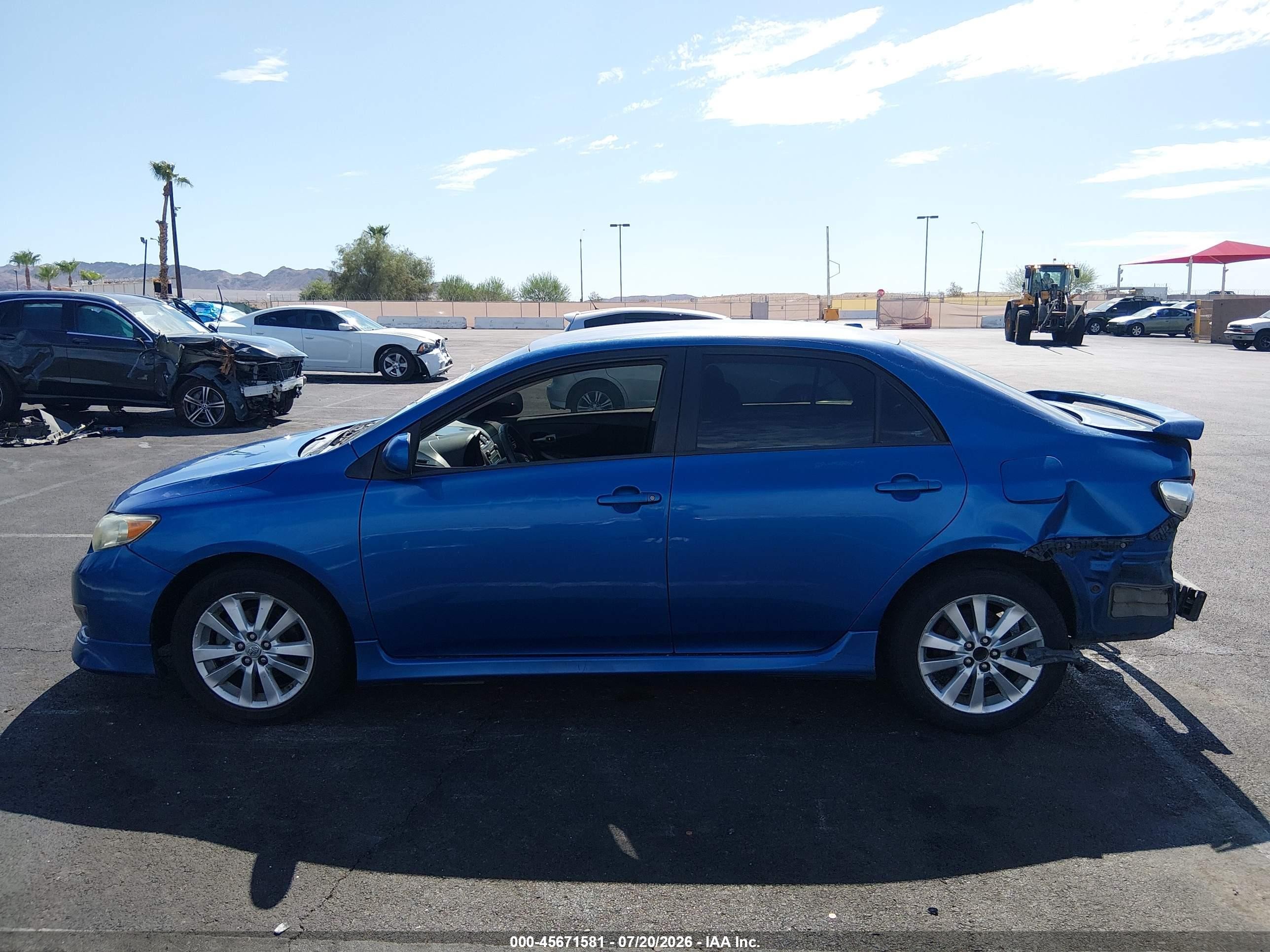 2010 Toyota Corolla S Blue vin: 2T1BU4EE2AC402974