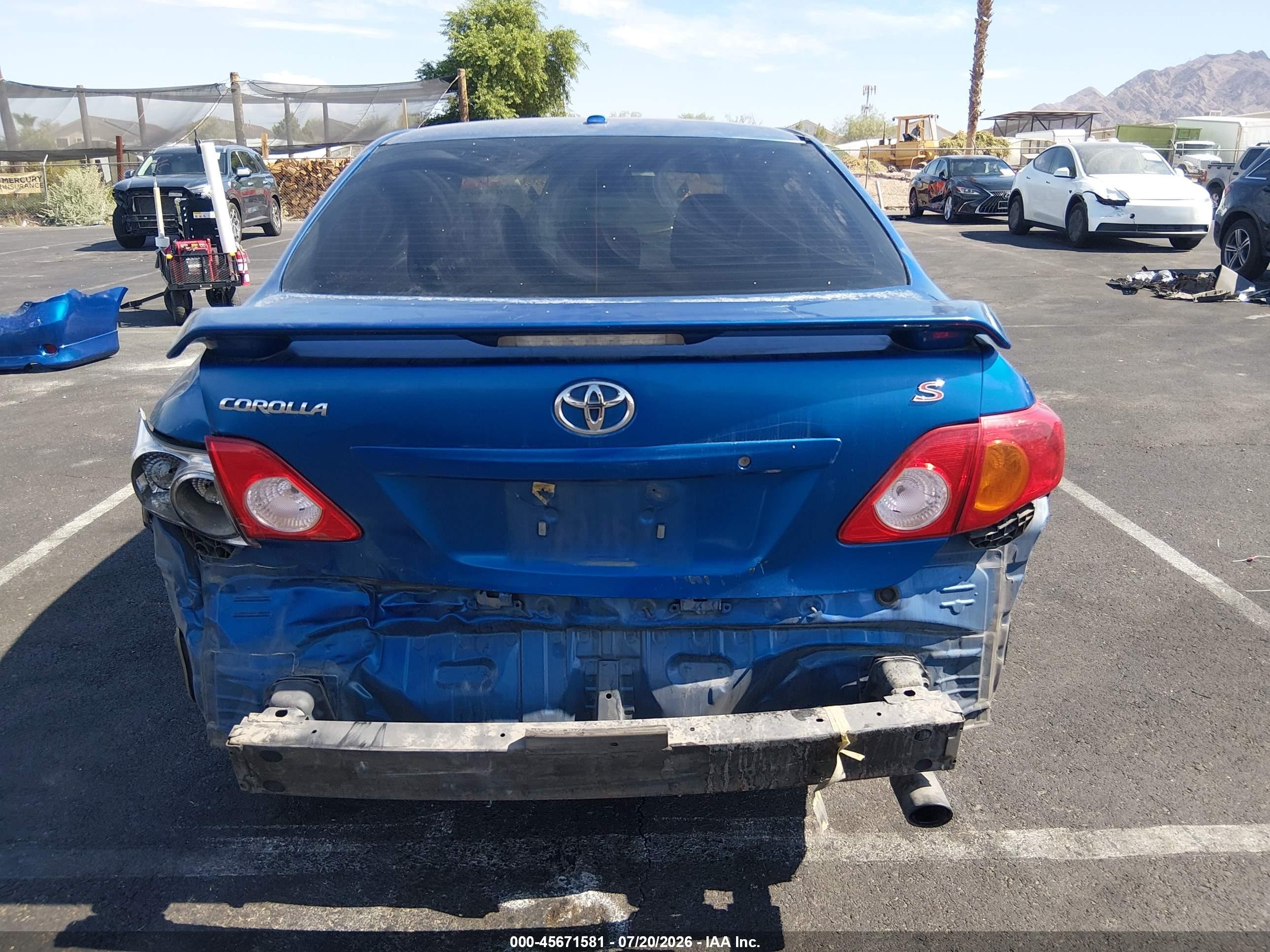 2010 Toyota Corolla S Blue vin: 2T1BU4EE2AC402974