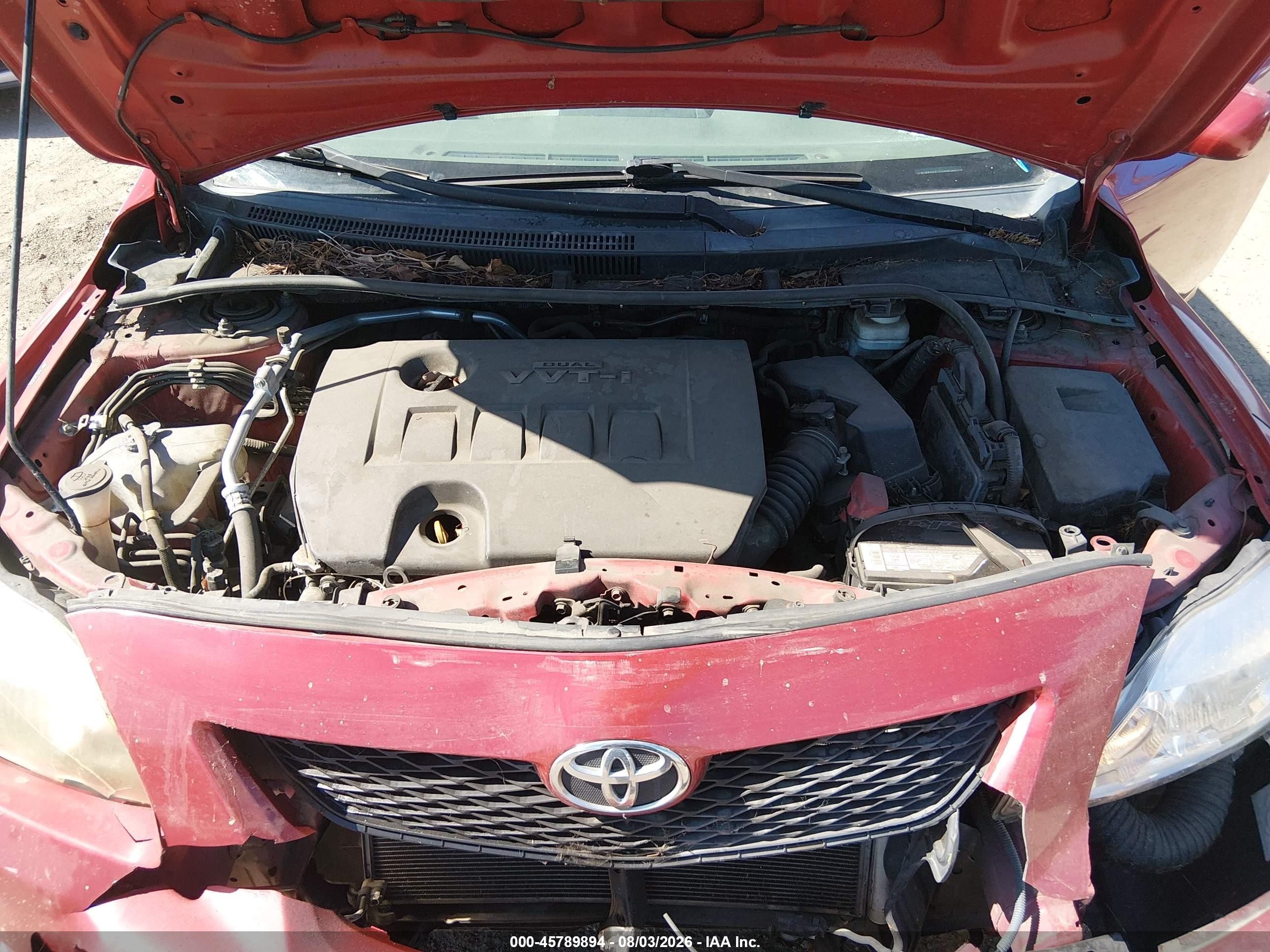 2010 Toyota Corolla Le Red vin: 2T1BU4EE2AC405003