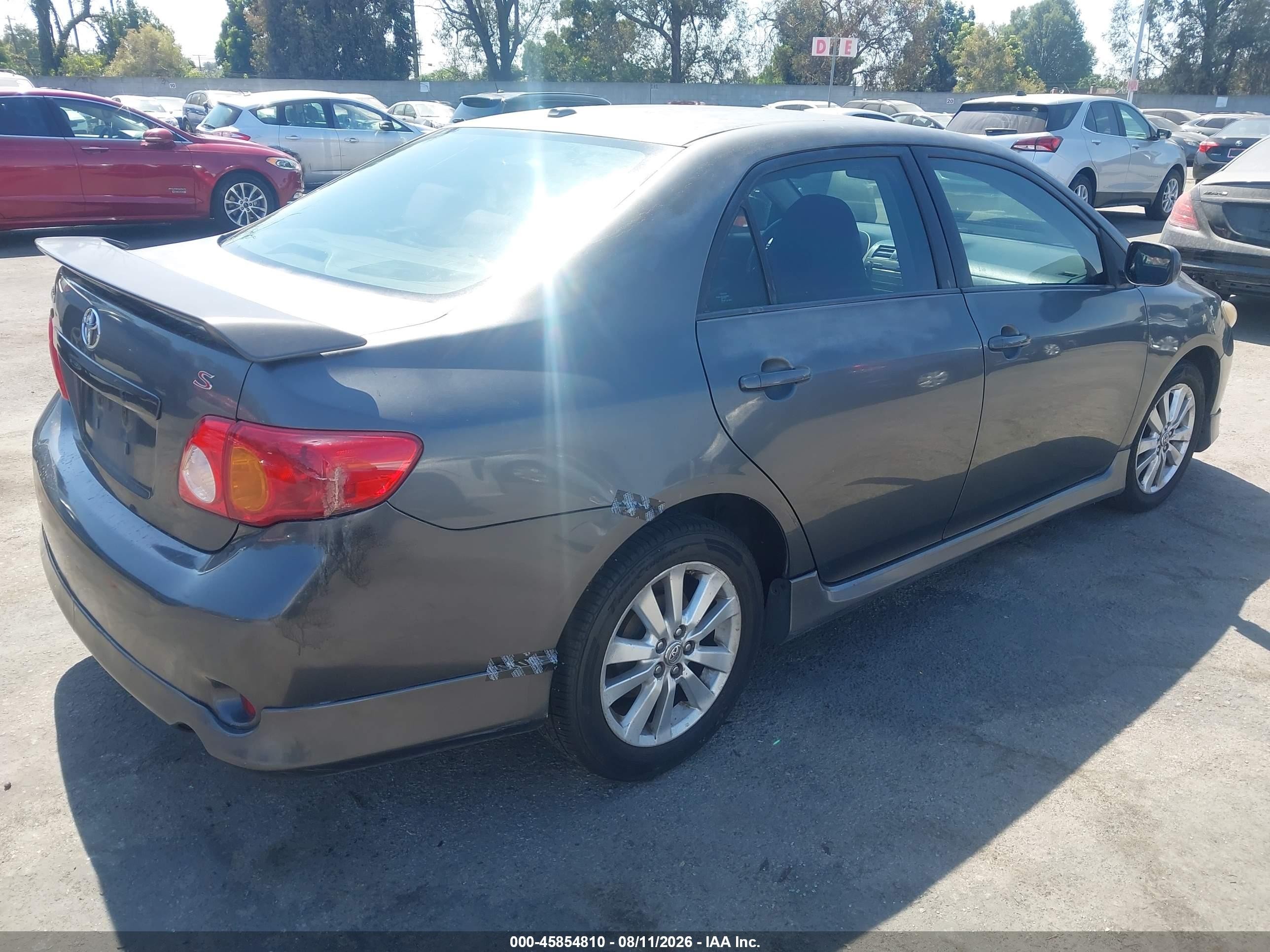 2010 Toyota Corolla S Gray vin: 2T1BU4EE2AC405678