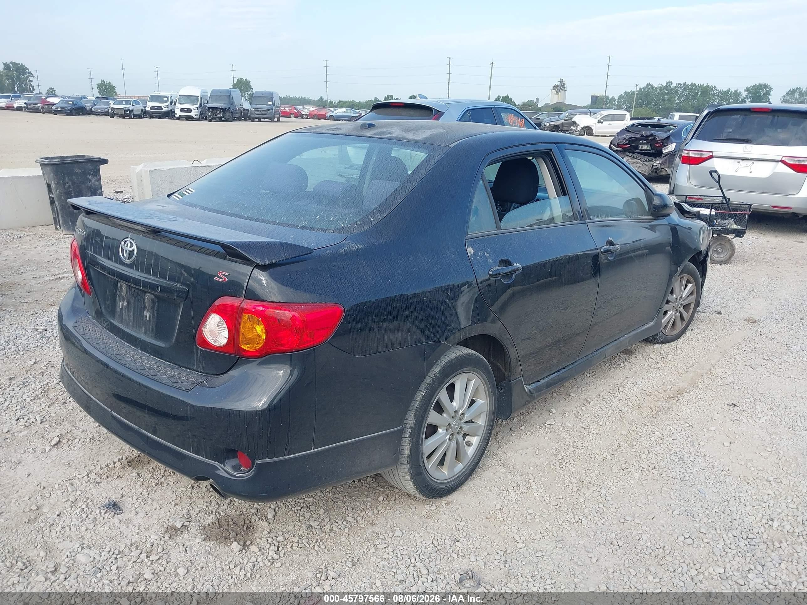 2010 Toyota Corolla S Black vin: 2T1BU4EE2AC451561