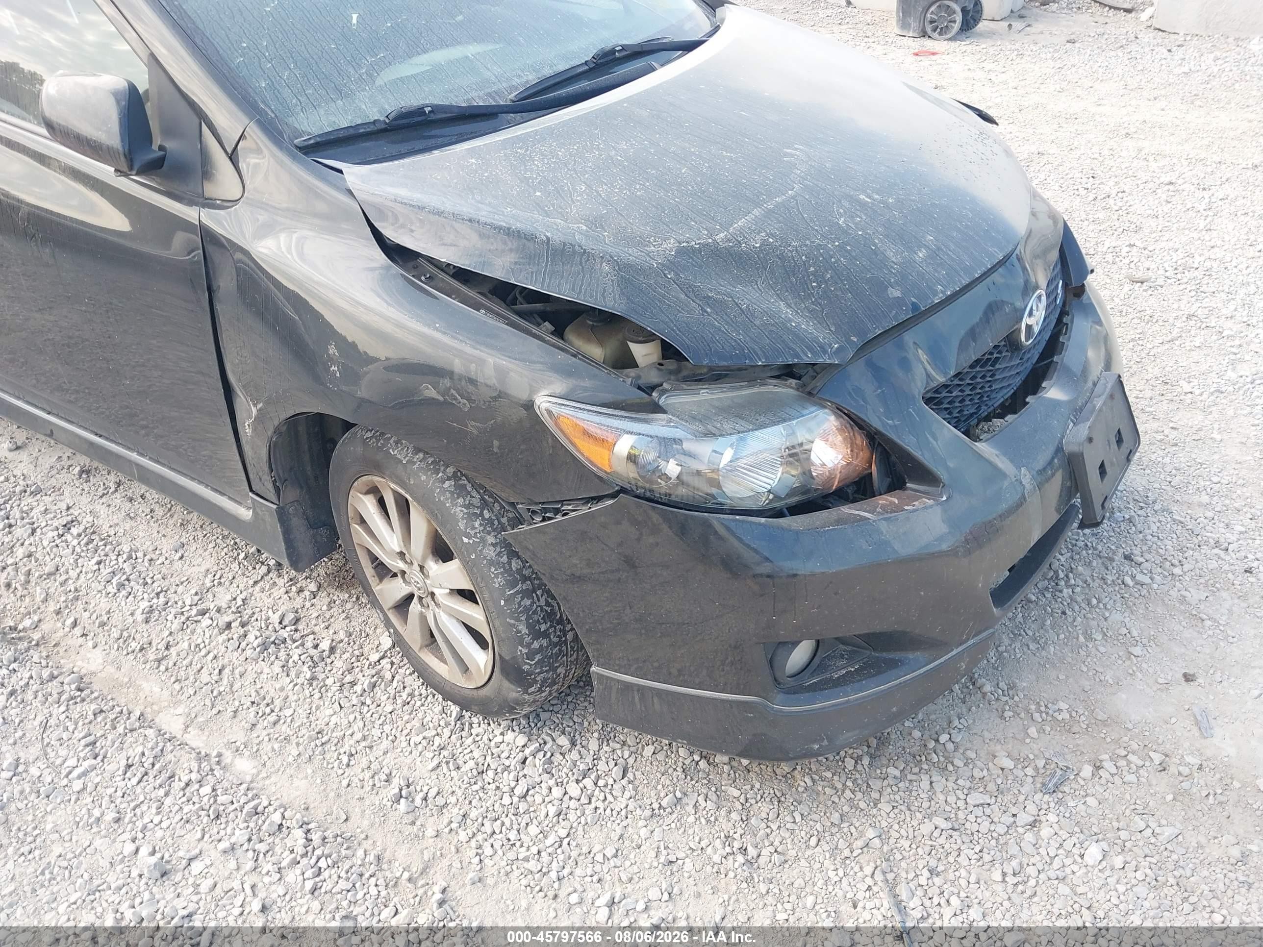 2010 Toyota Corolla S Black vin: 2T1BU4EE2AC451561