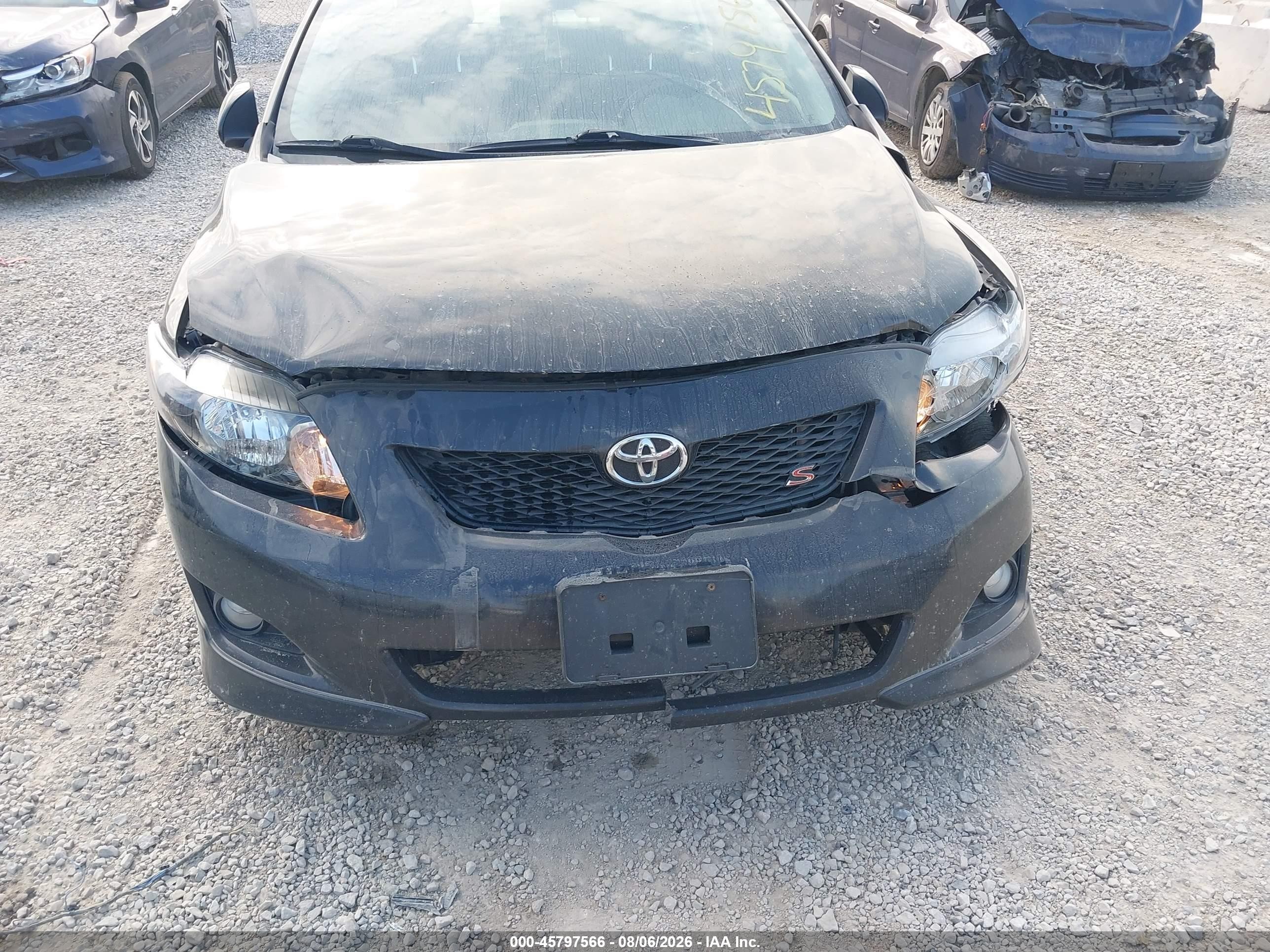 2010 Toyota Corolla S Black vin: 2T1BU4EE2AC451561