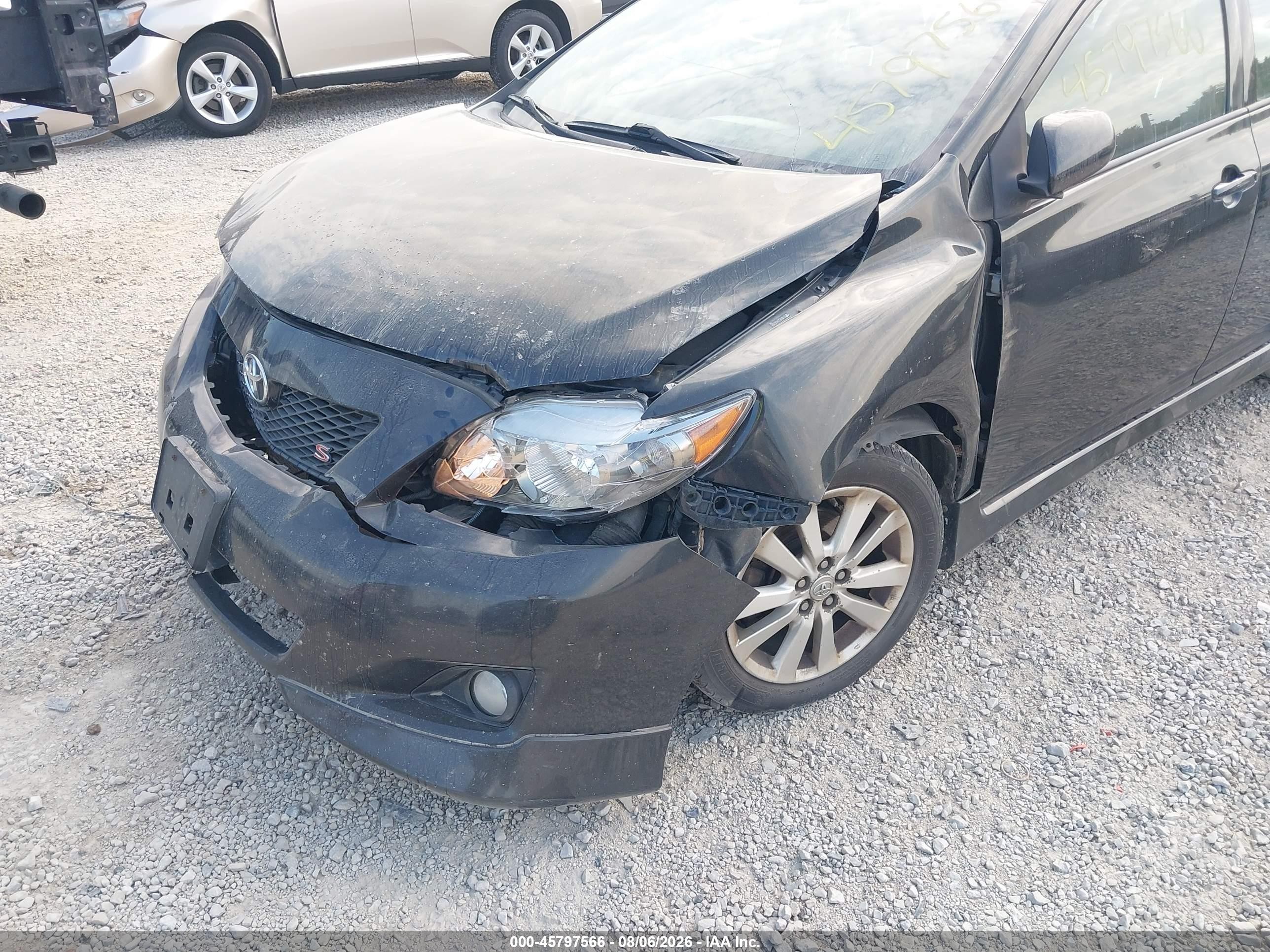 2010 Toyota Corolla S Black vin: 2T1BU4EE2AC451561