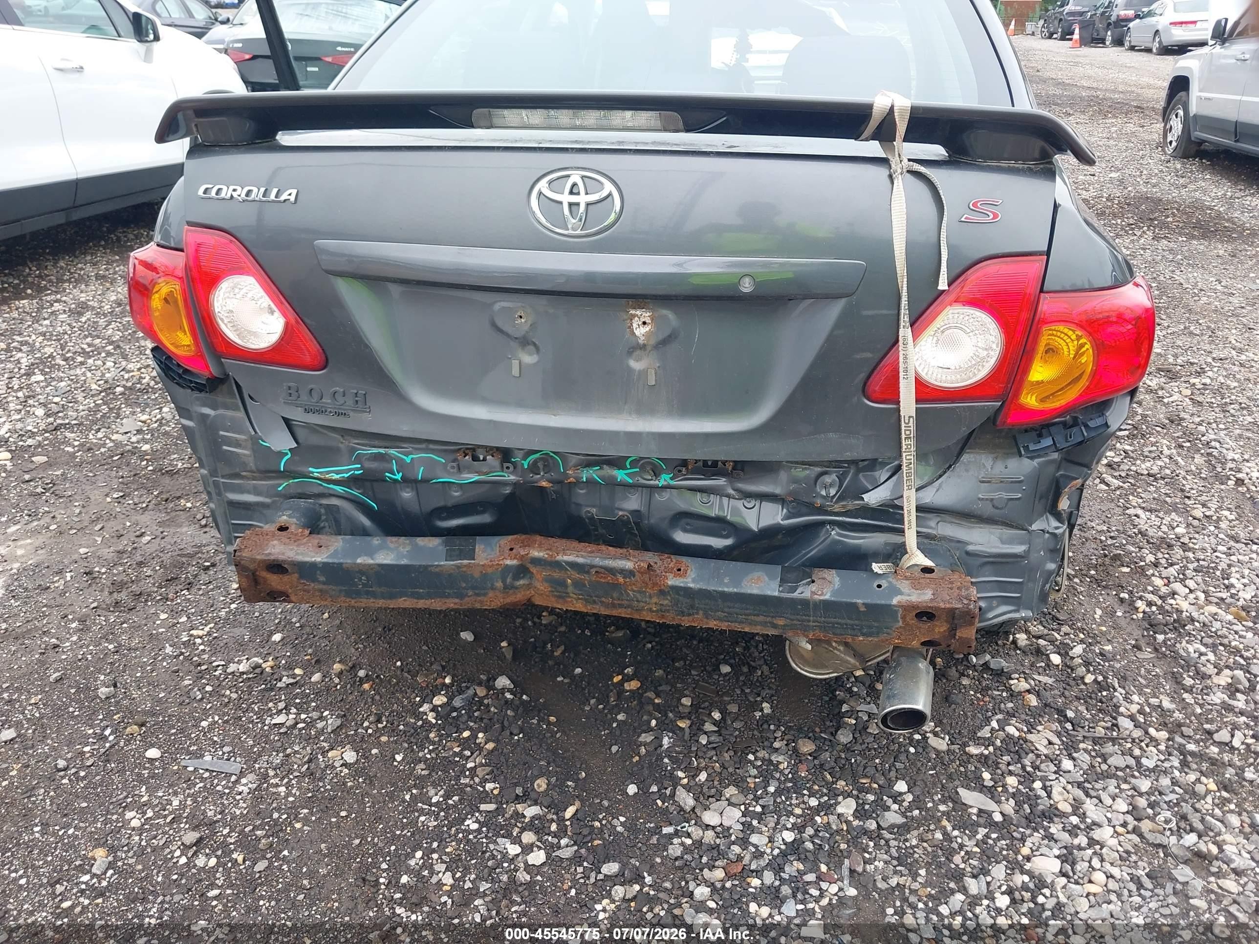 2010 Toyota Corolla S Gray vin: 2T1BU4EE2AC476508