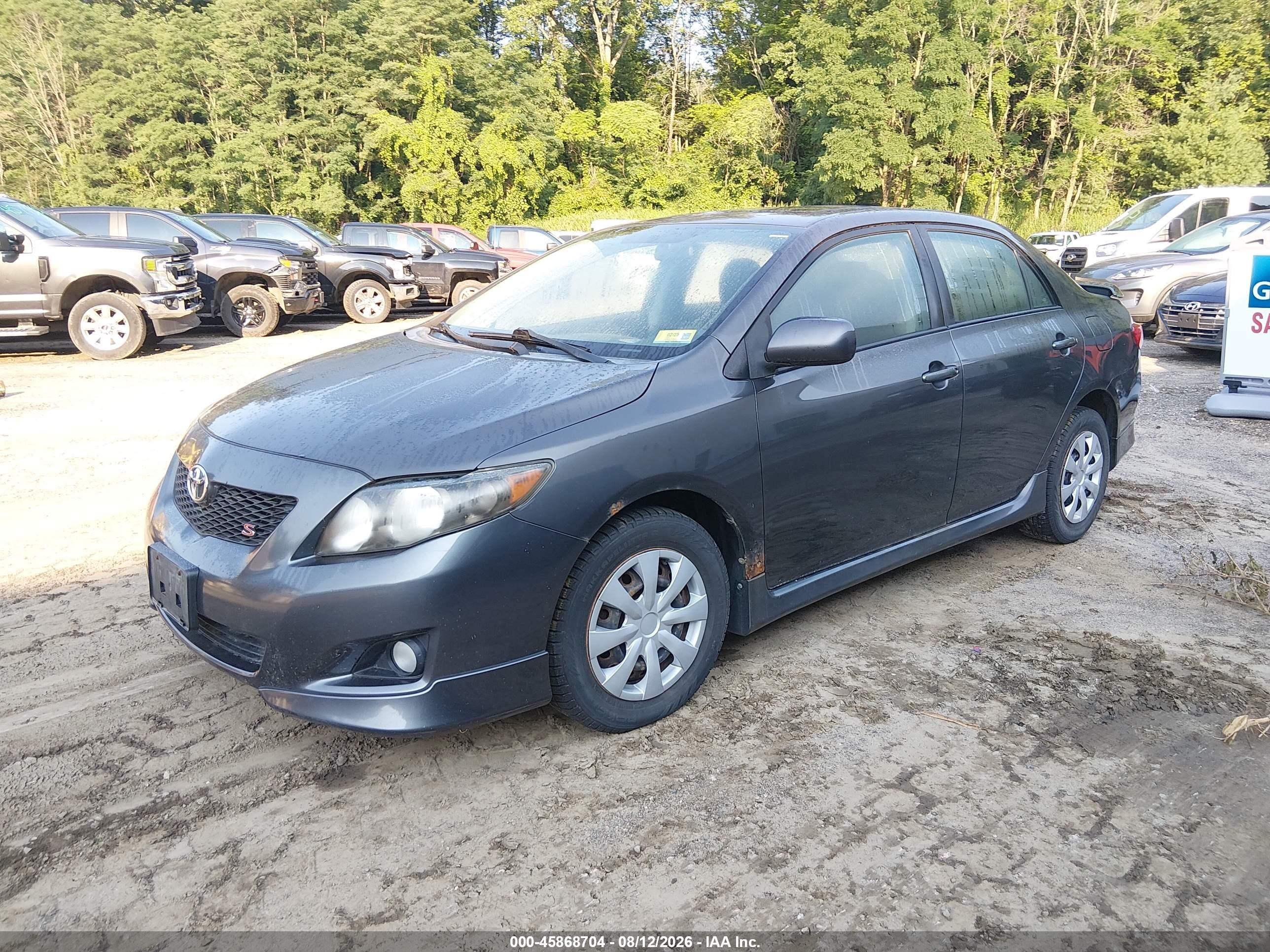 2010 Toyota Corolla S Gray vin: 2T1BU4EE2AC490182