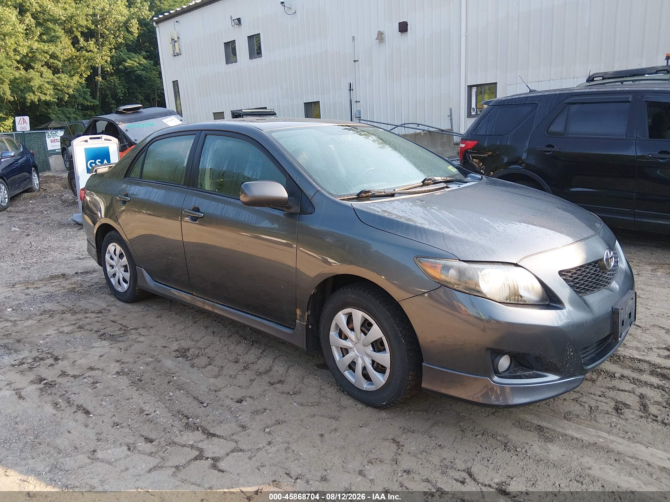 2010 Toyota Corolla S Серый vin: 2T1BU4EE2AC490182