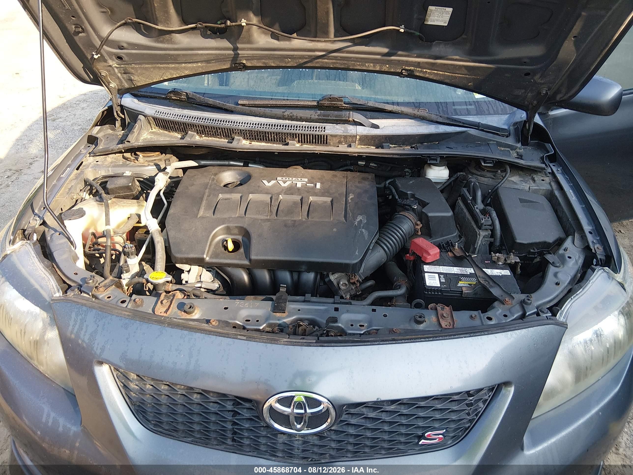 2010 Toyota Corolla S Gray vin: 2T1BU4EE2AC490182