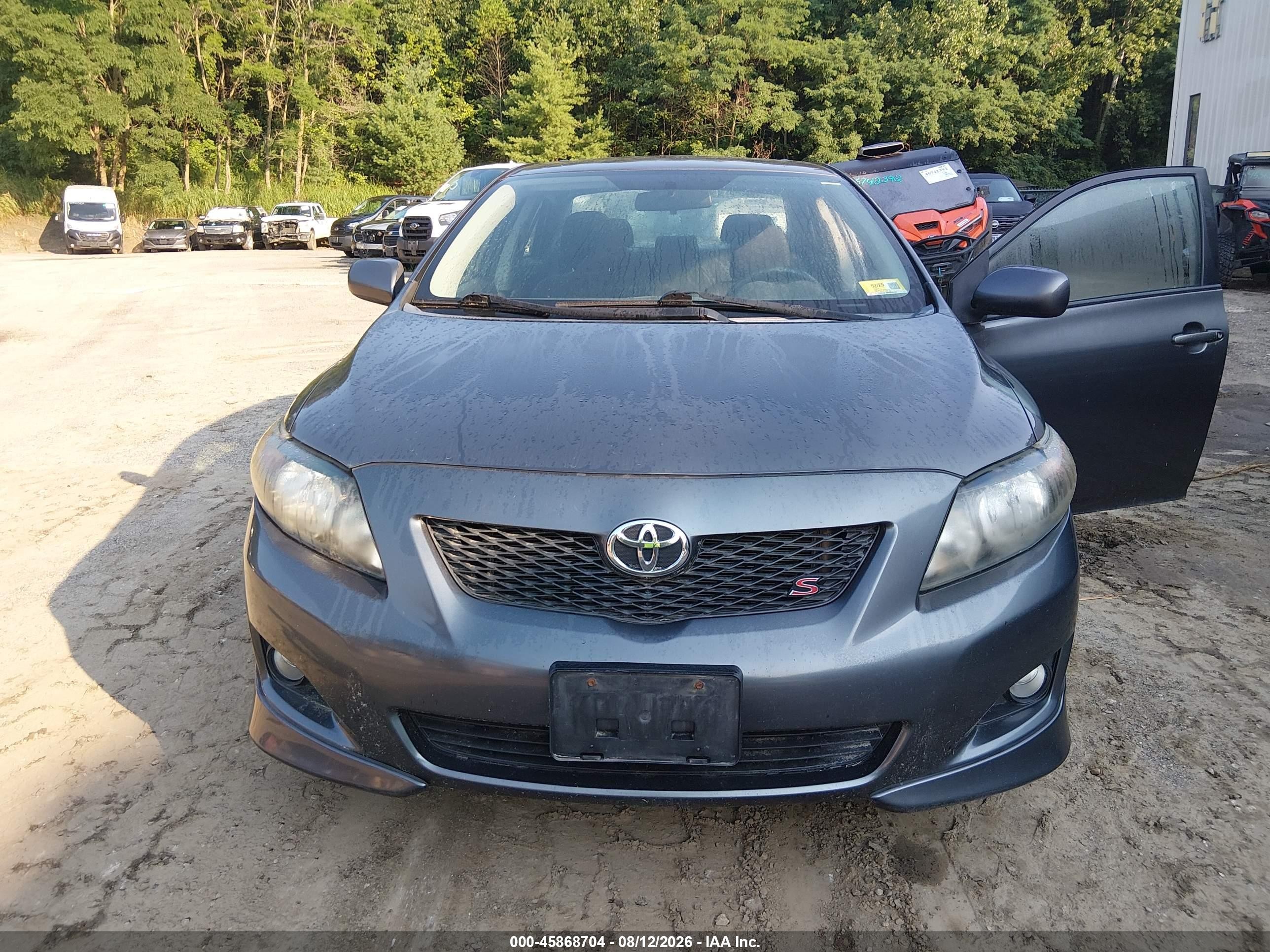 2010 Toyota Corolla S Gray vin: 2T1BU4EE2AC490182