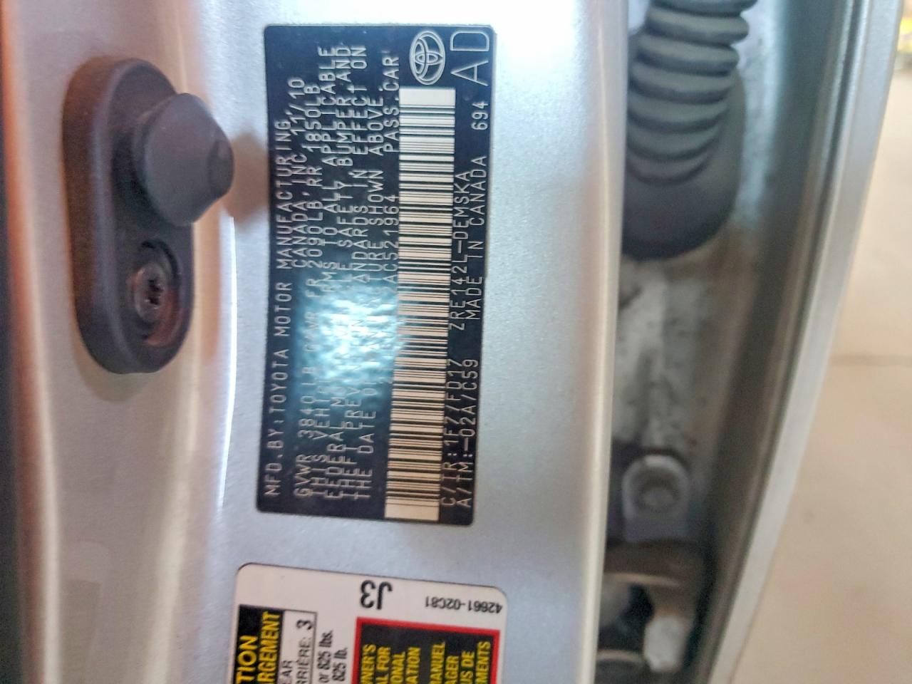 2010 Toyota Corolla S Silver vin: 2T1BU4EE2AC521964