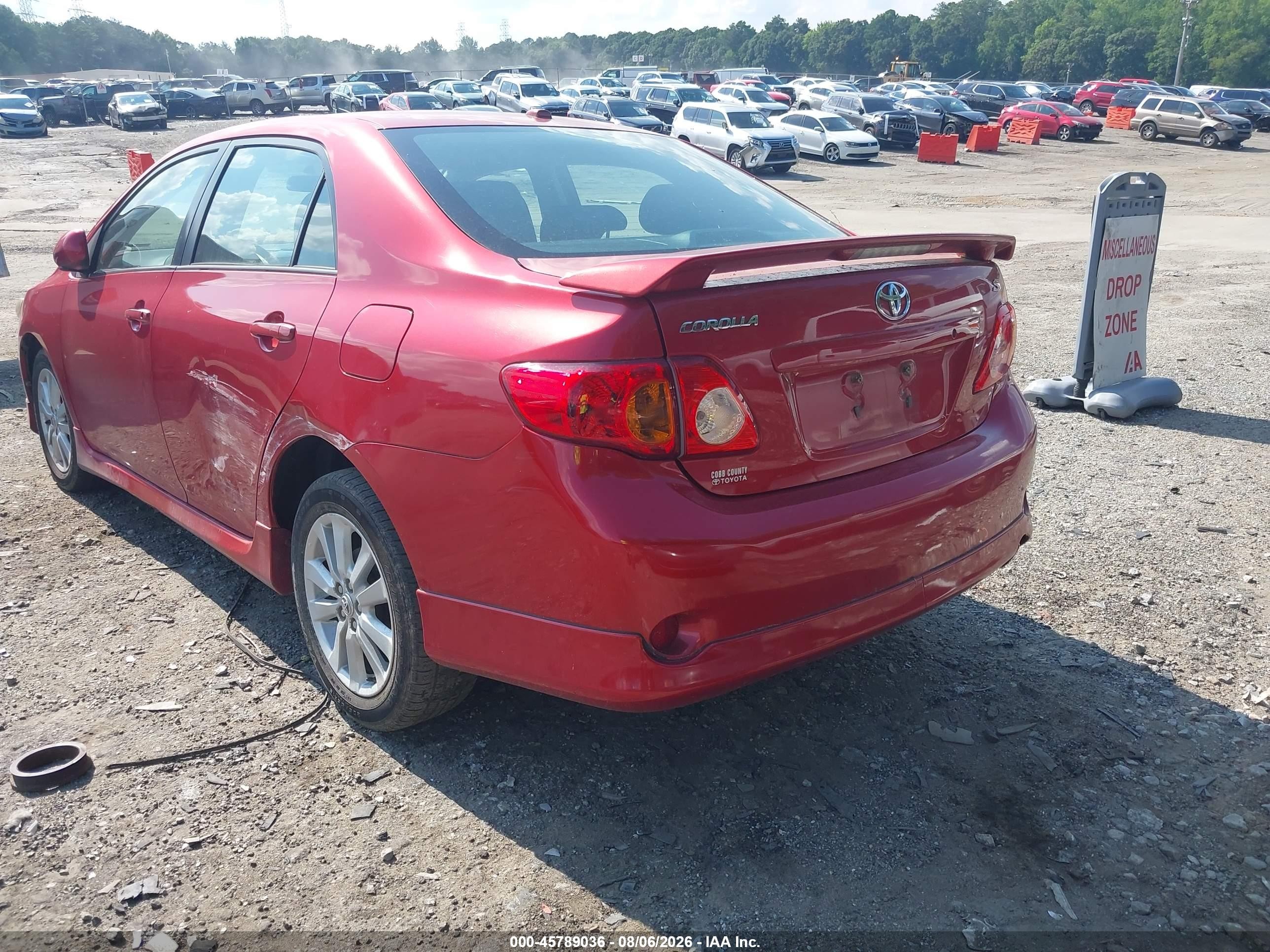 2010 Toyota Corolla S Red vin: 2T1BU4EE2AC529871