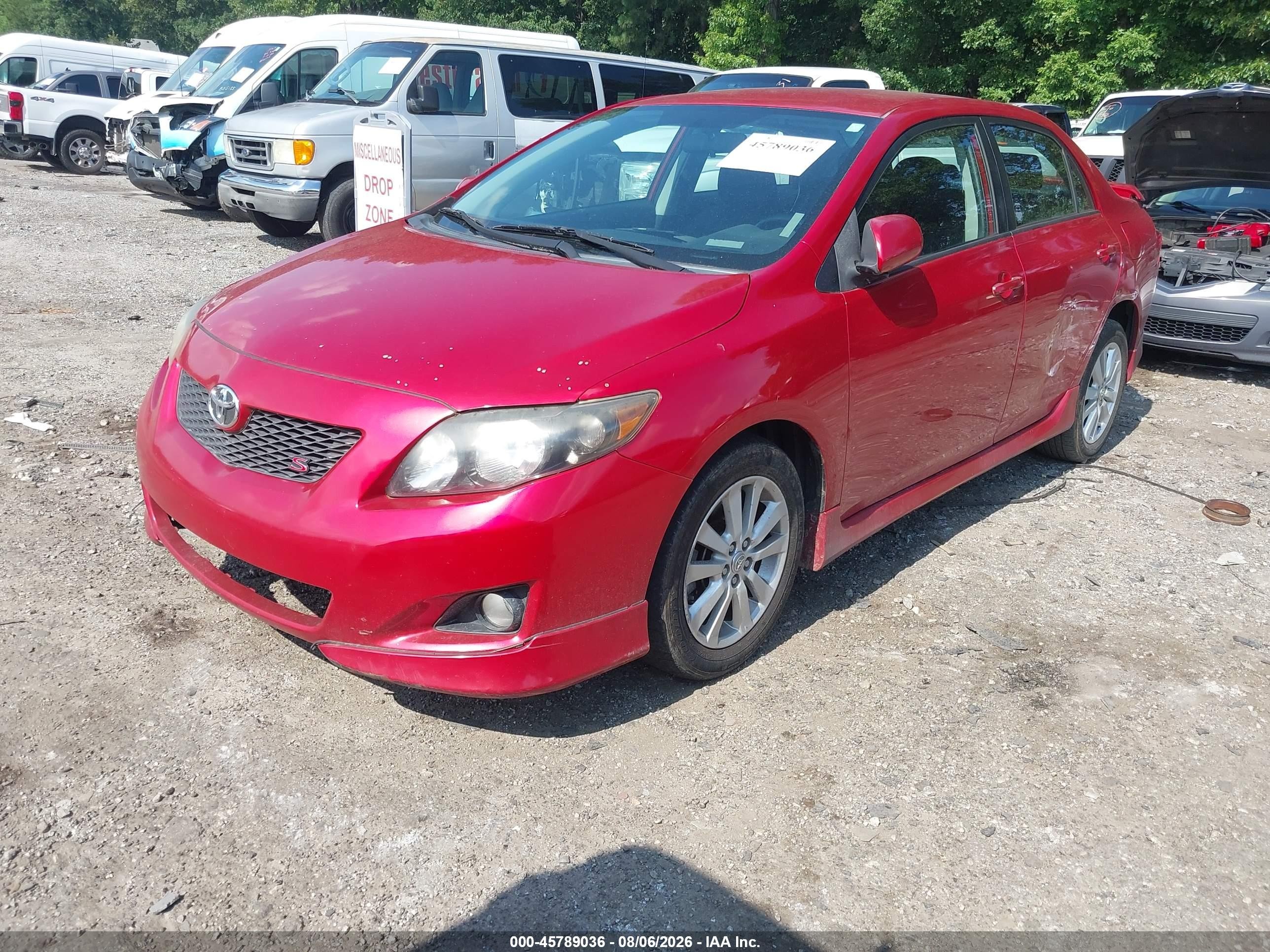 2010 Toyota Corolla S Red vin: 2T1BU4EE2AC529871