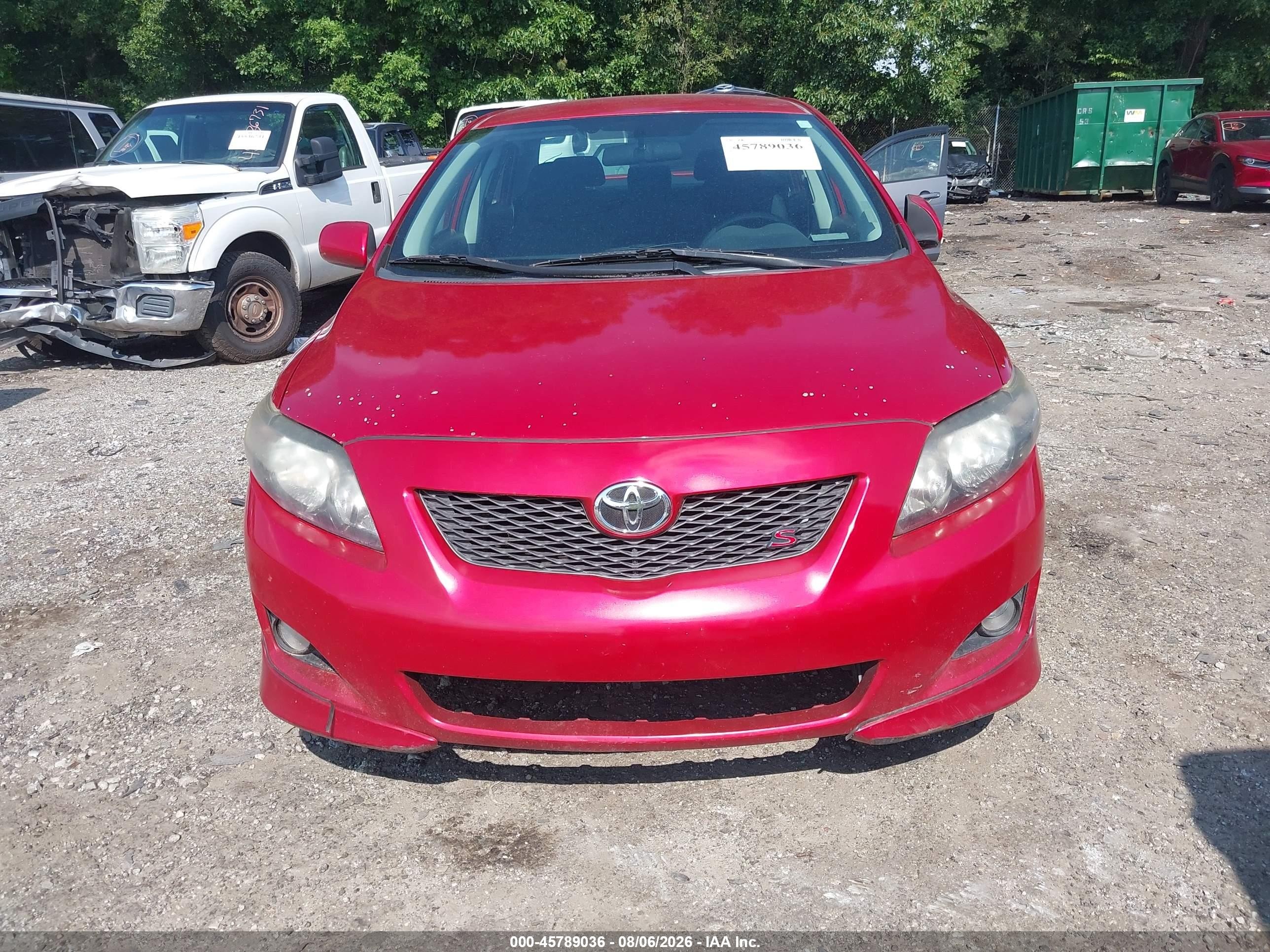 2010 Toyota Corolla S Red vin: 2T1BU4EE2AC529871