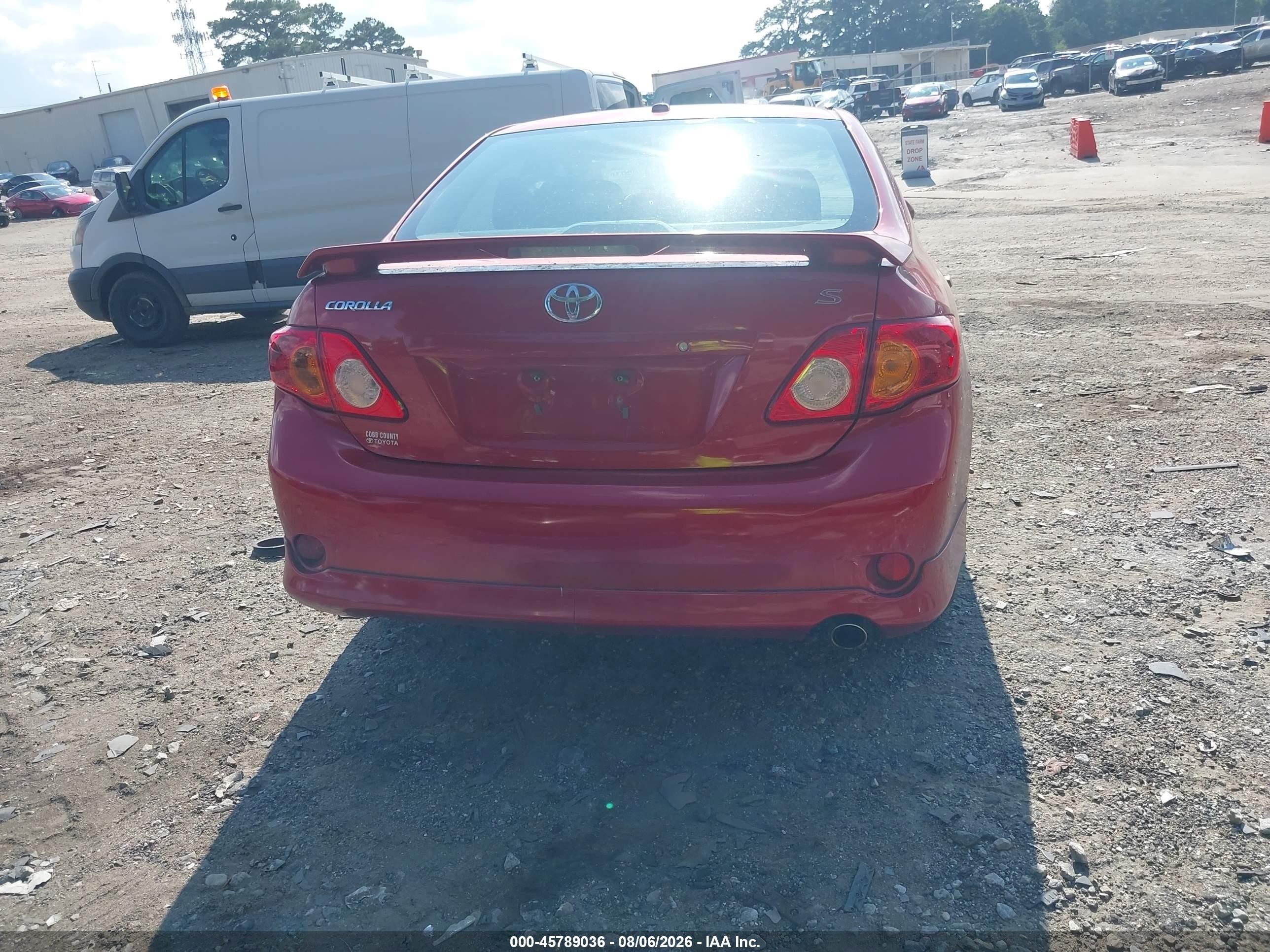 2010 Toyota Corolla S Red vin: 2T1BU4EE2AC529871