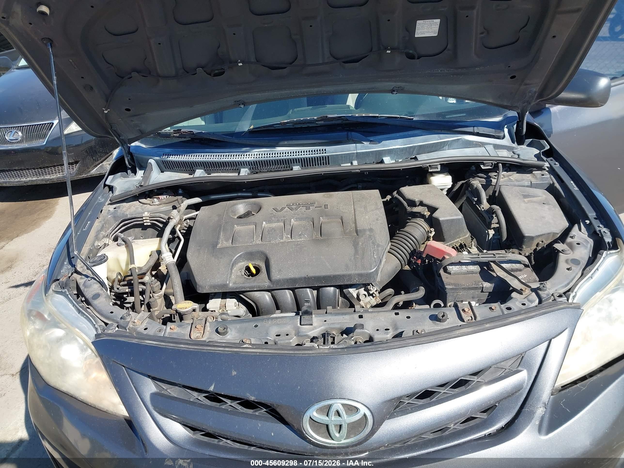 2011 Toyota Corolla Le Gray vin: 2T1BU4EE2BC547739