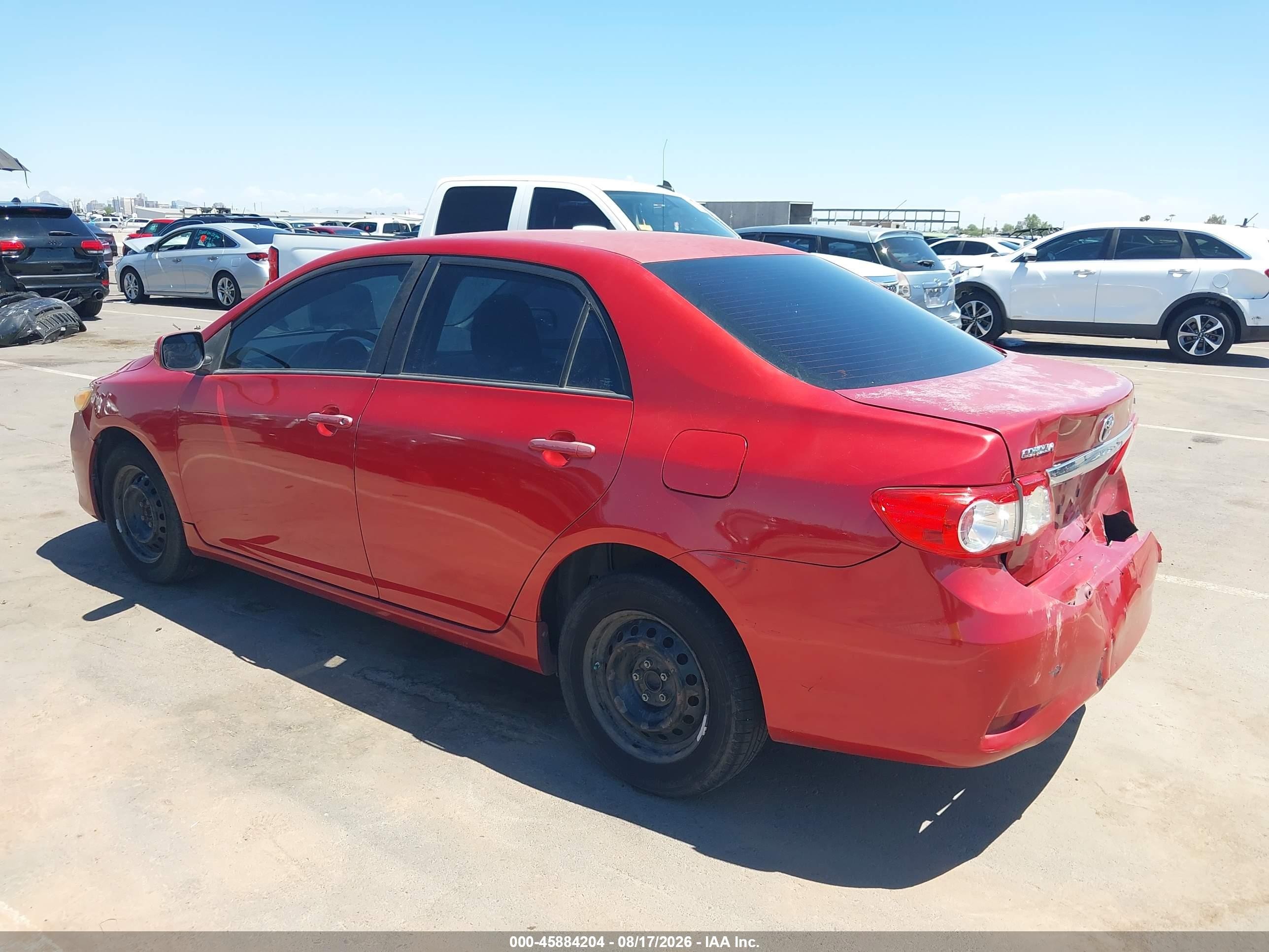 2011 Toyota Corolla Le Red vin: 2T1BU4EE2BC563973