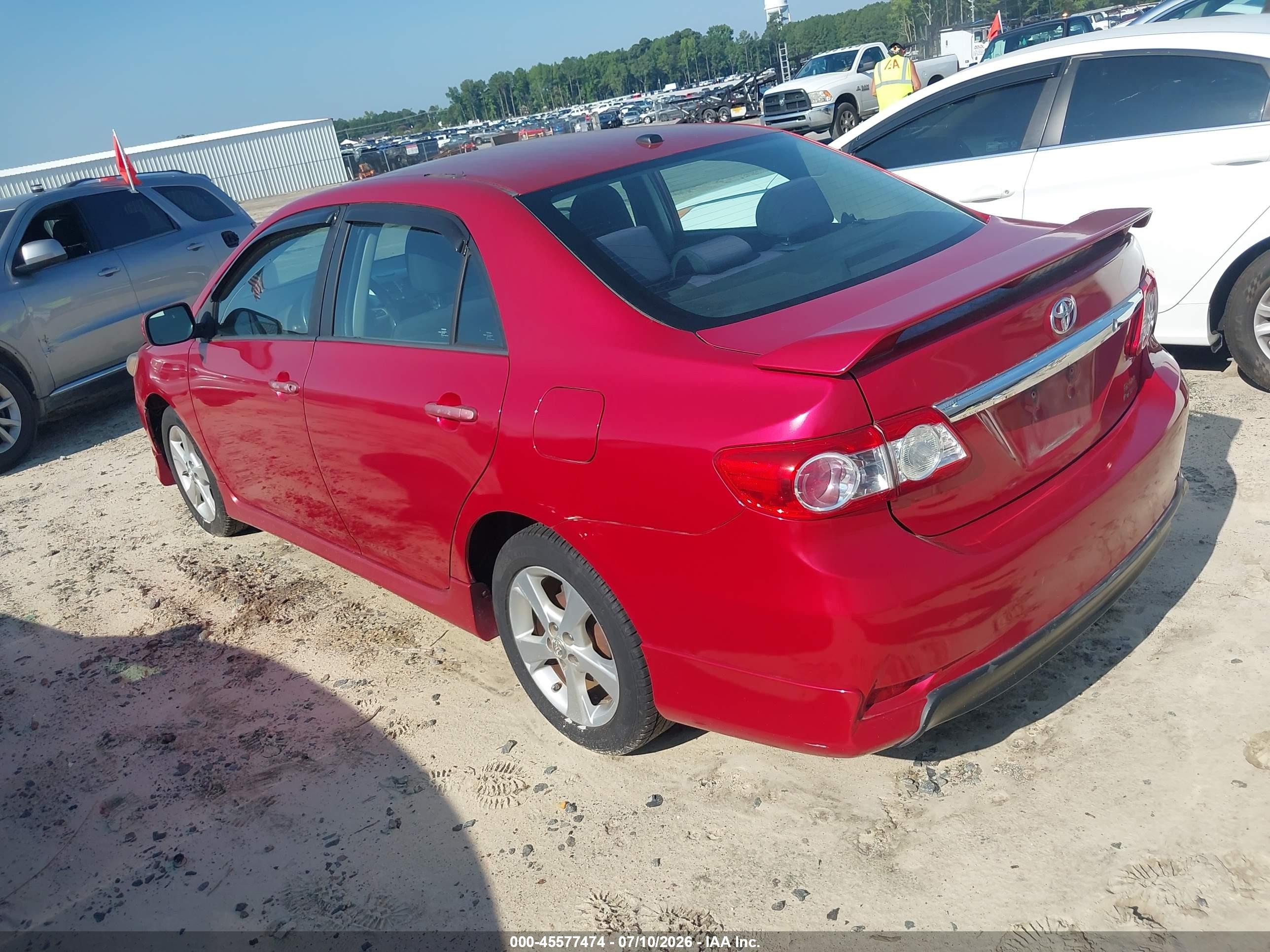 2011 Toyota Corolla S Red vin: 2T1BU4EE2BC601217