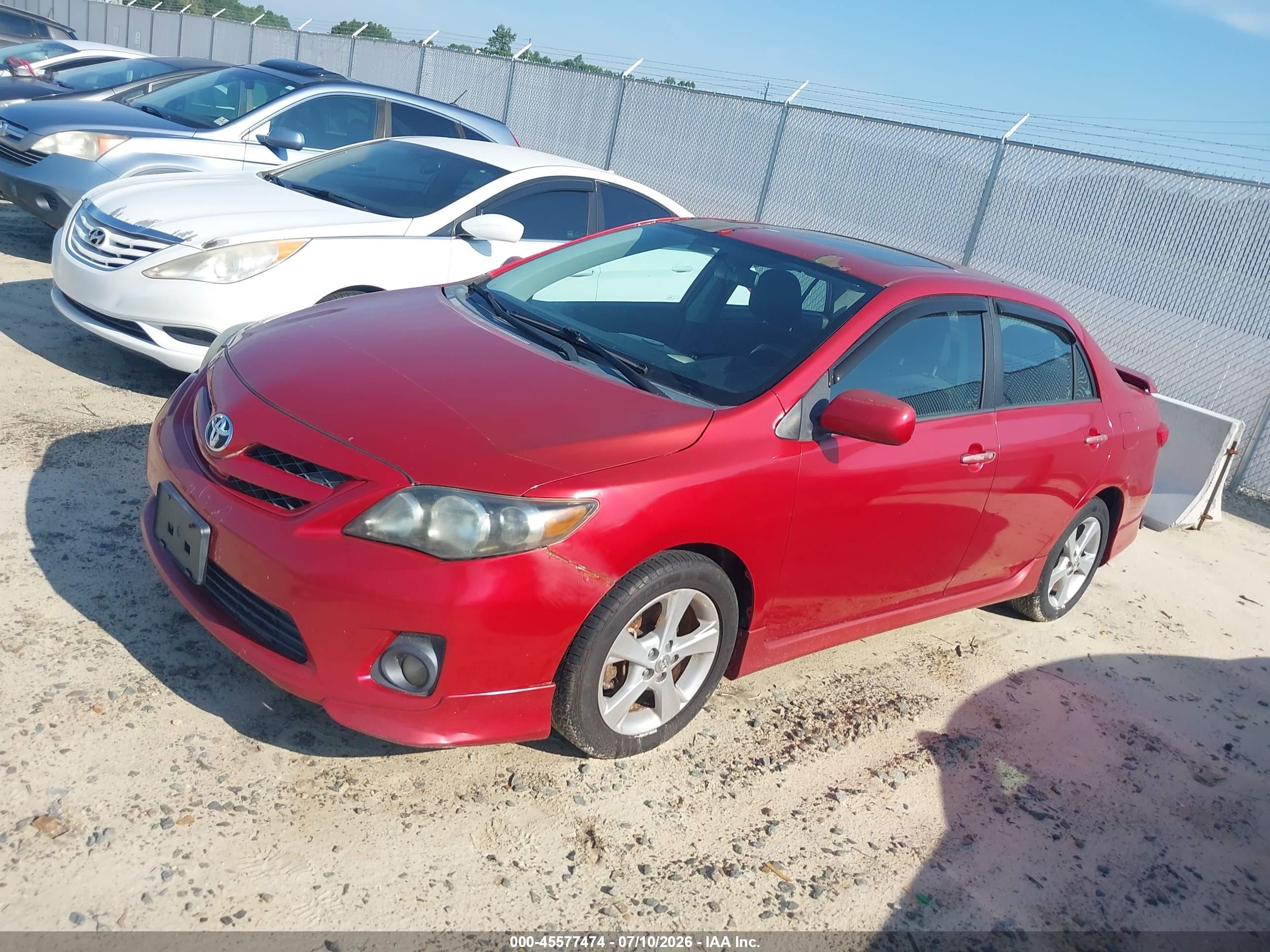 2011 Toyota Corolla S Red vin: 2T1BU4EE2BC601217