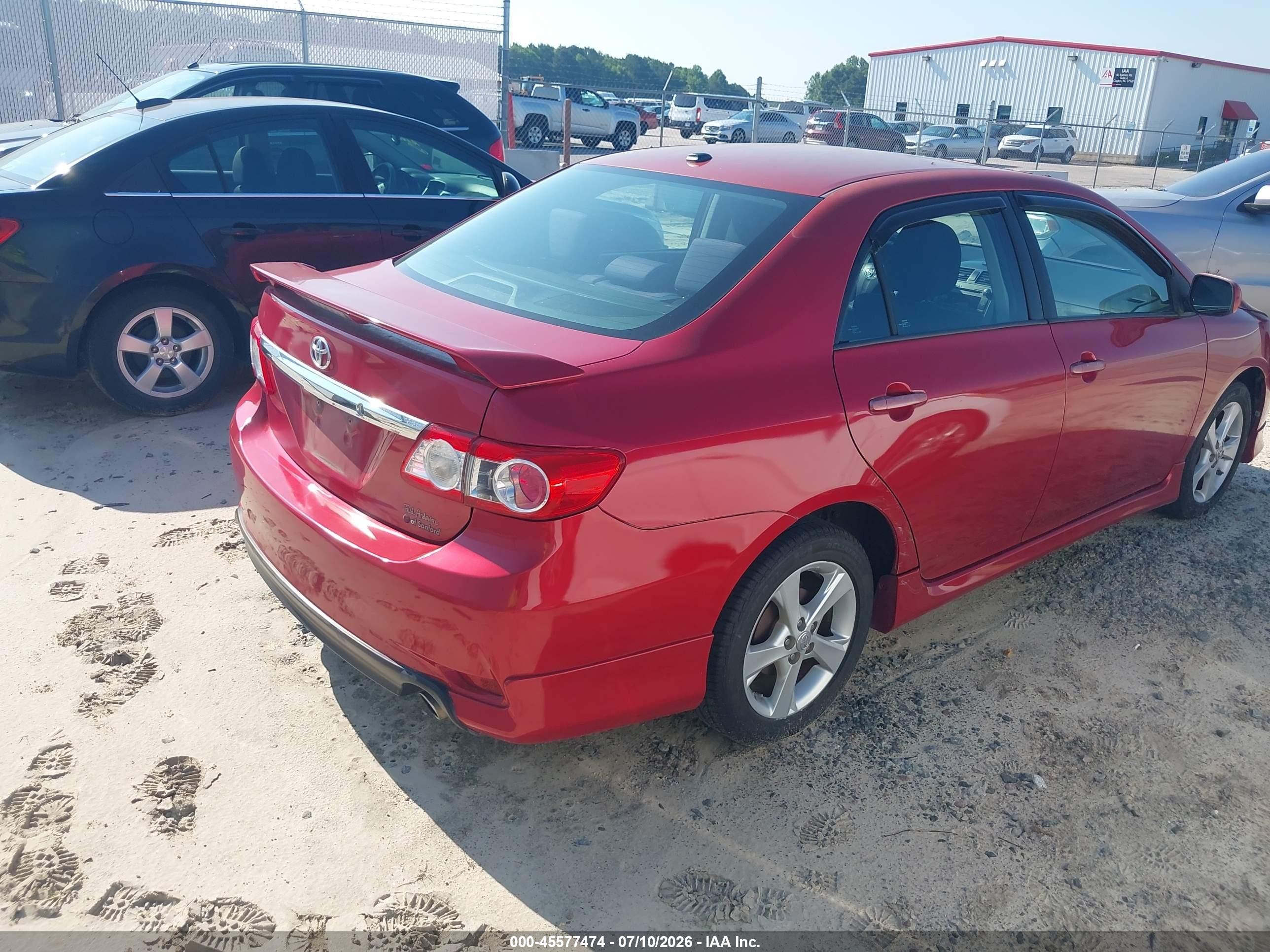2011 Toyota Corolla S Red vin: 2T1BU4EE2BC601217
