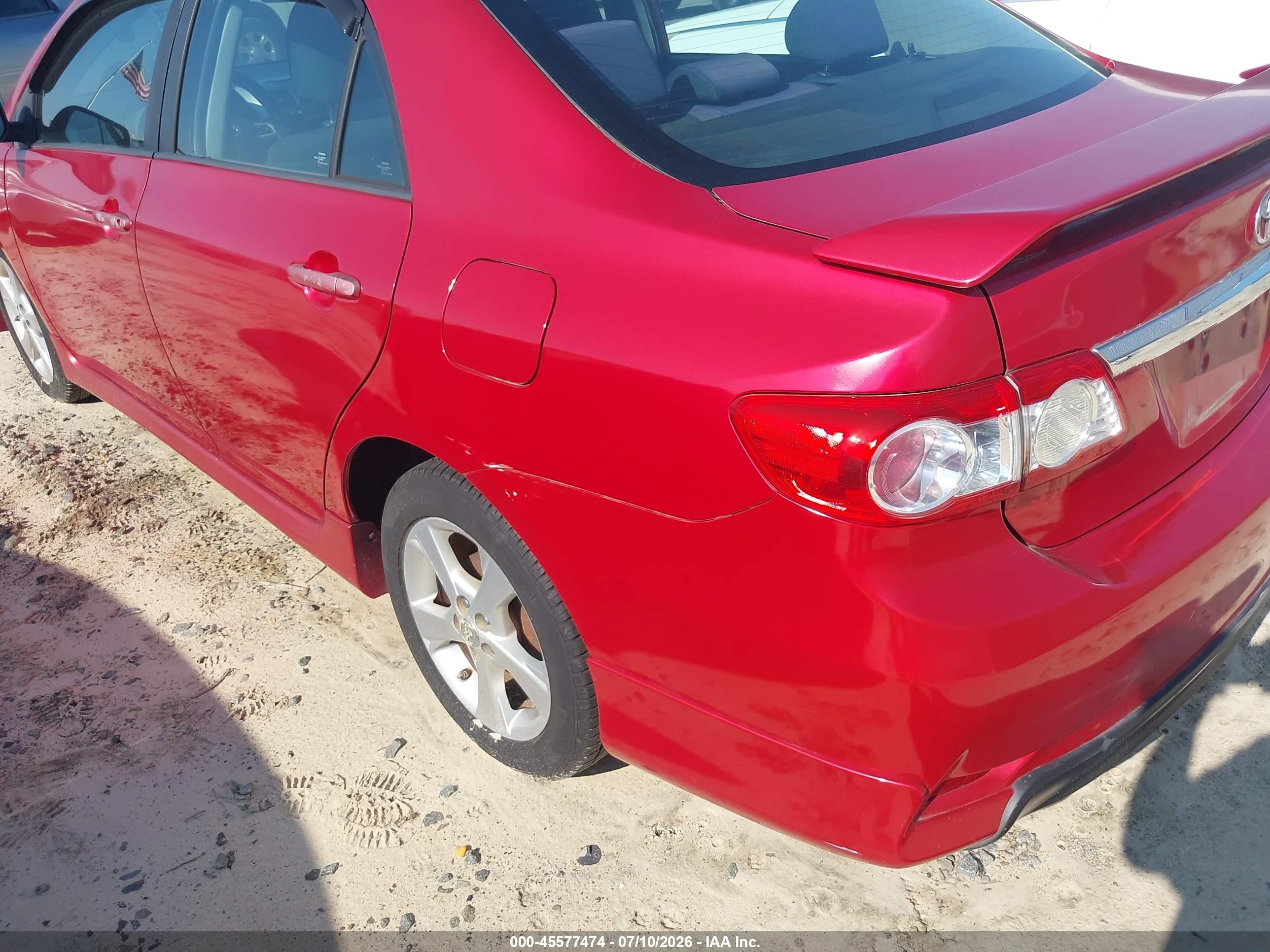 2011 Toyota Corolla S Red vin: 2T1BU4EE2BC601217