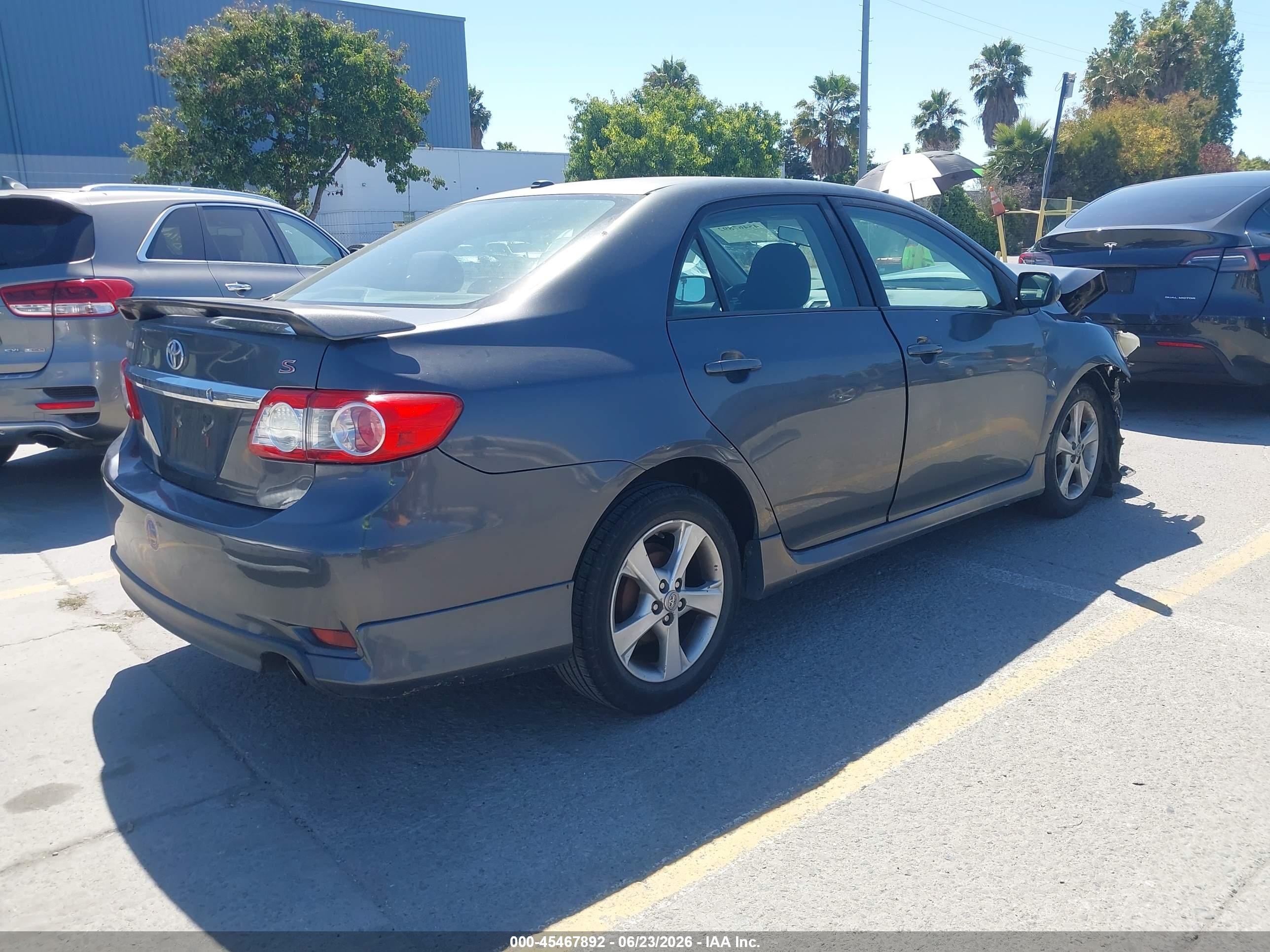 2011 Toyota Corolla S Gray vin: 2T1BU4EE2BC602531