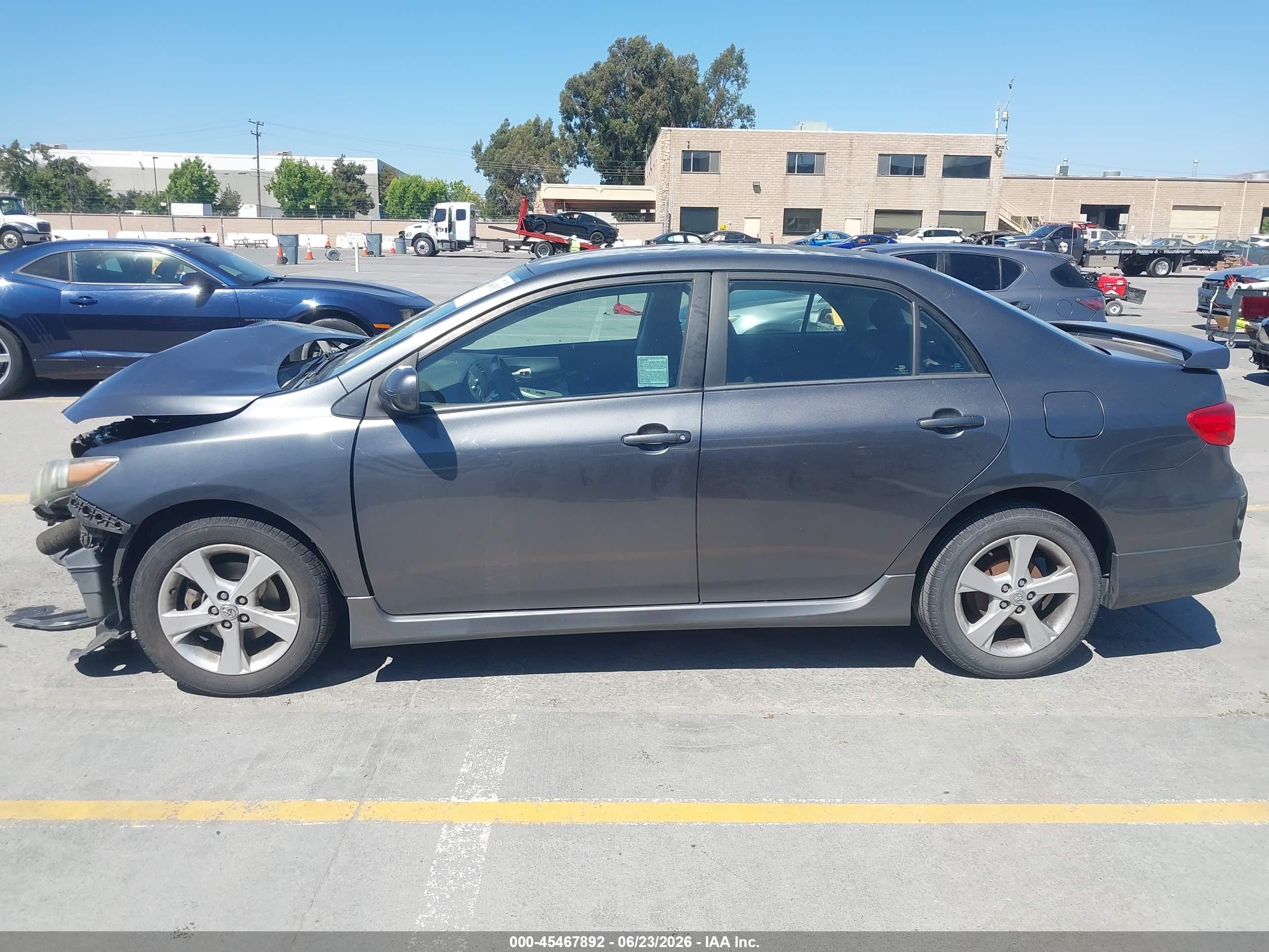 2011 Toyota Corolla S Gray vin: 2T1BU4EE2BC602531