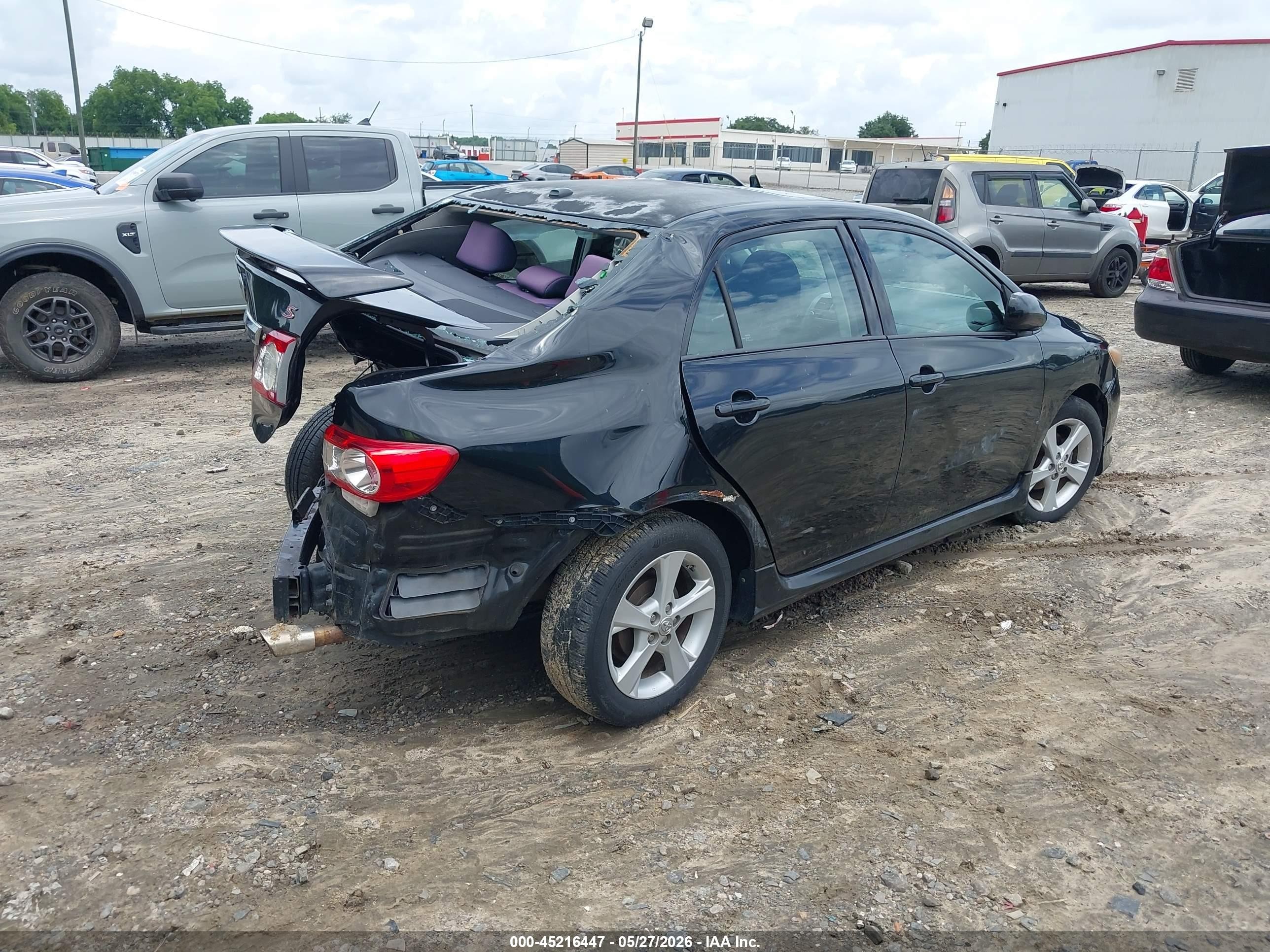 2011 Toyota Corolla S Black vin: 2T1BU4EE2BC644598