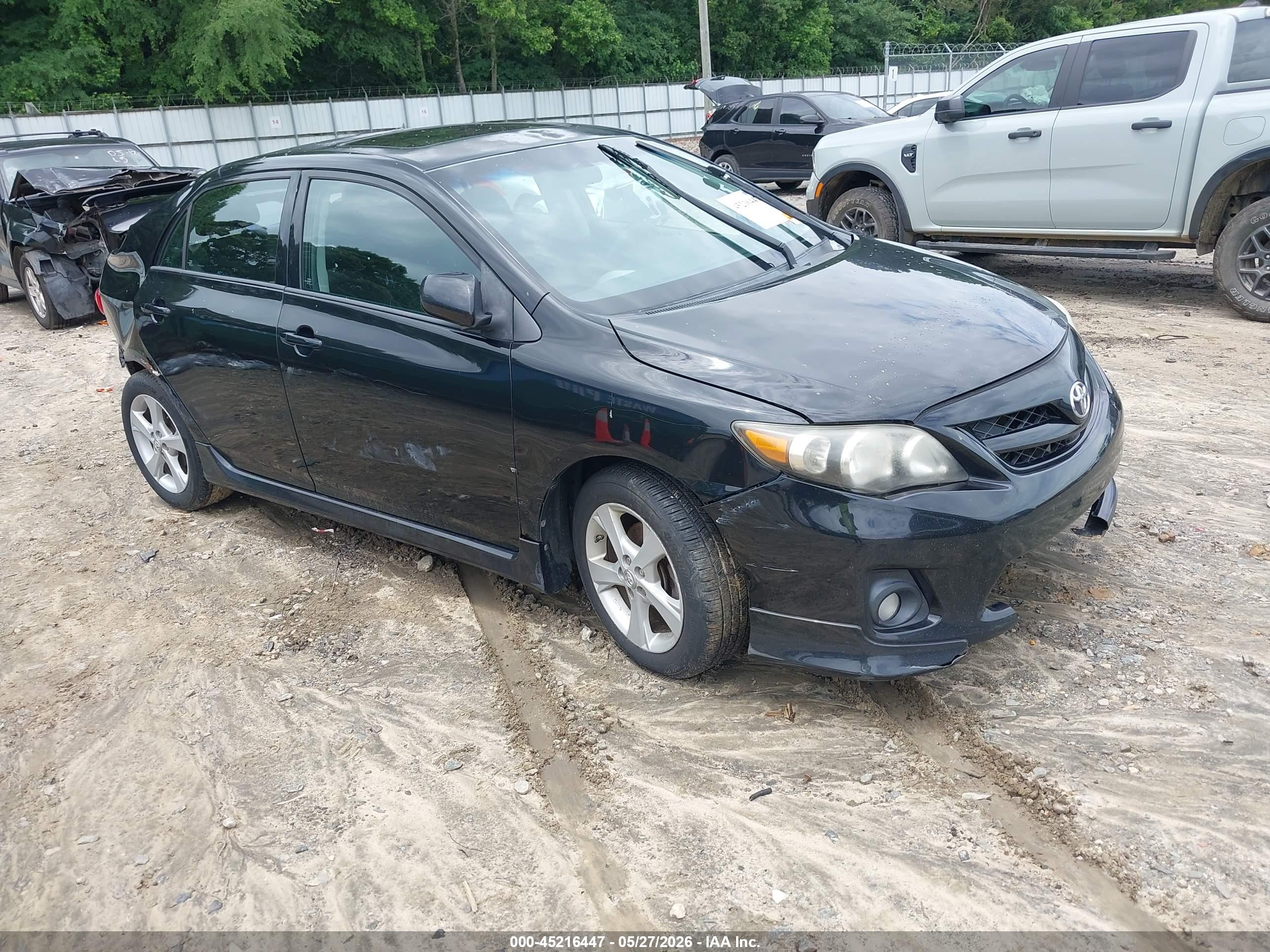 2011 Toyota Corolla S Black vin: 2T1BU4EE2BC644598