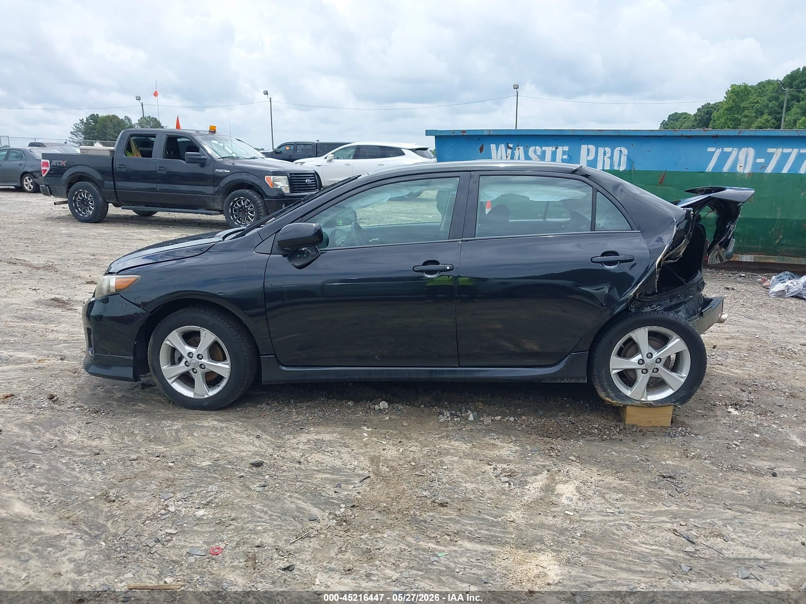 2011 Toyota Corolla S Black vin: 2T1BU4EE2BC644598