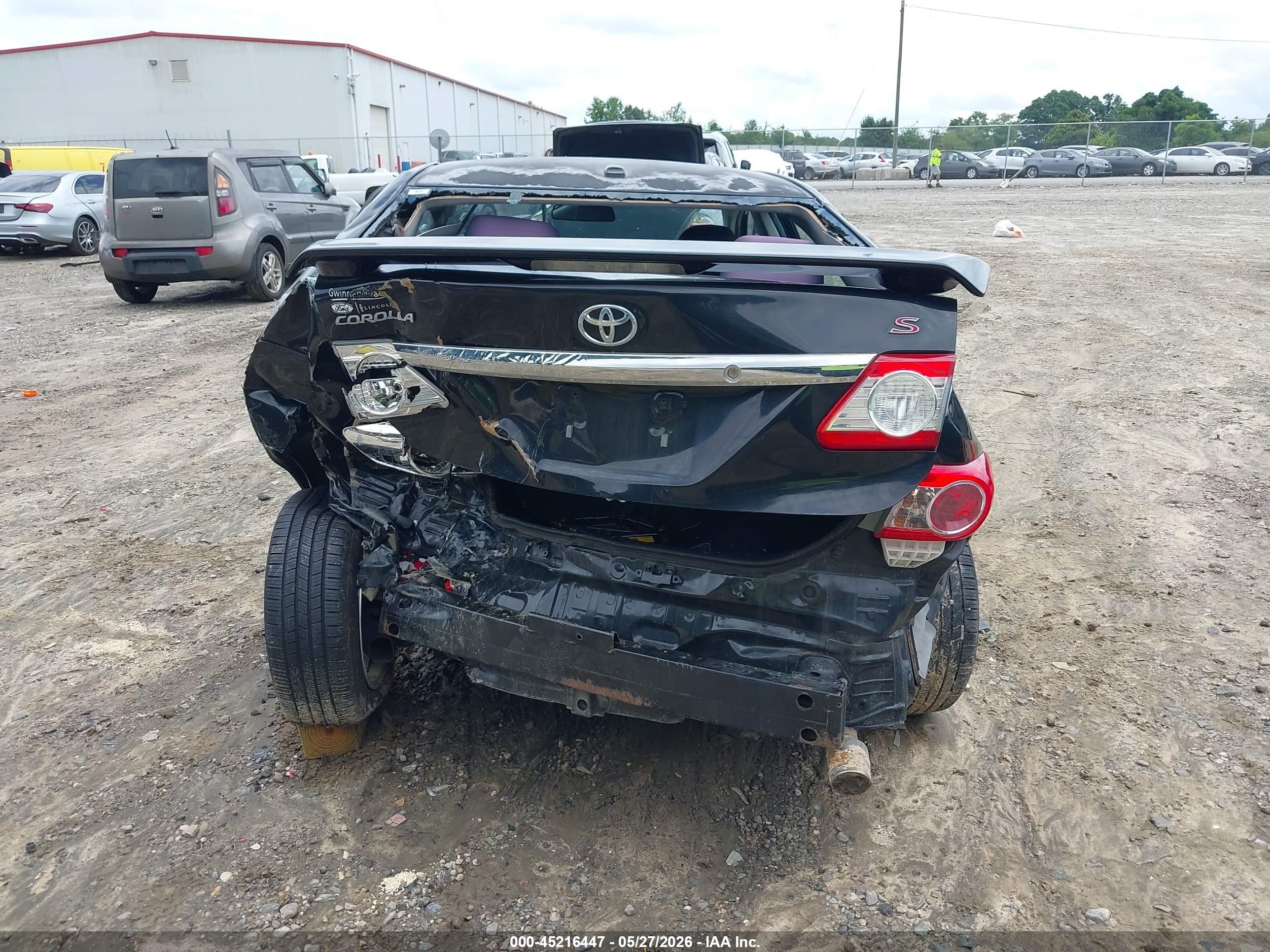 2011 Toyota Corolla S Black vin: 2T1BU4EE2BC644598