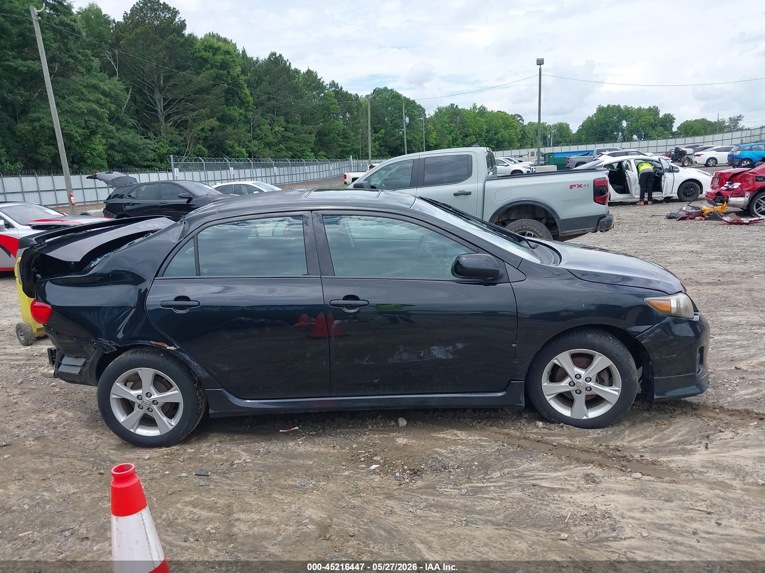 2011 Toyota Corolla S Black vin: 2T1BU4EE2BC644598