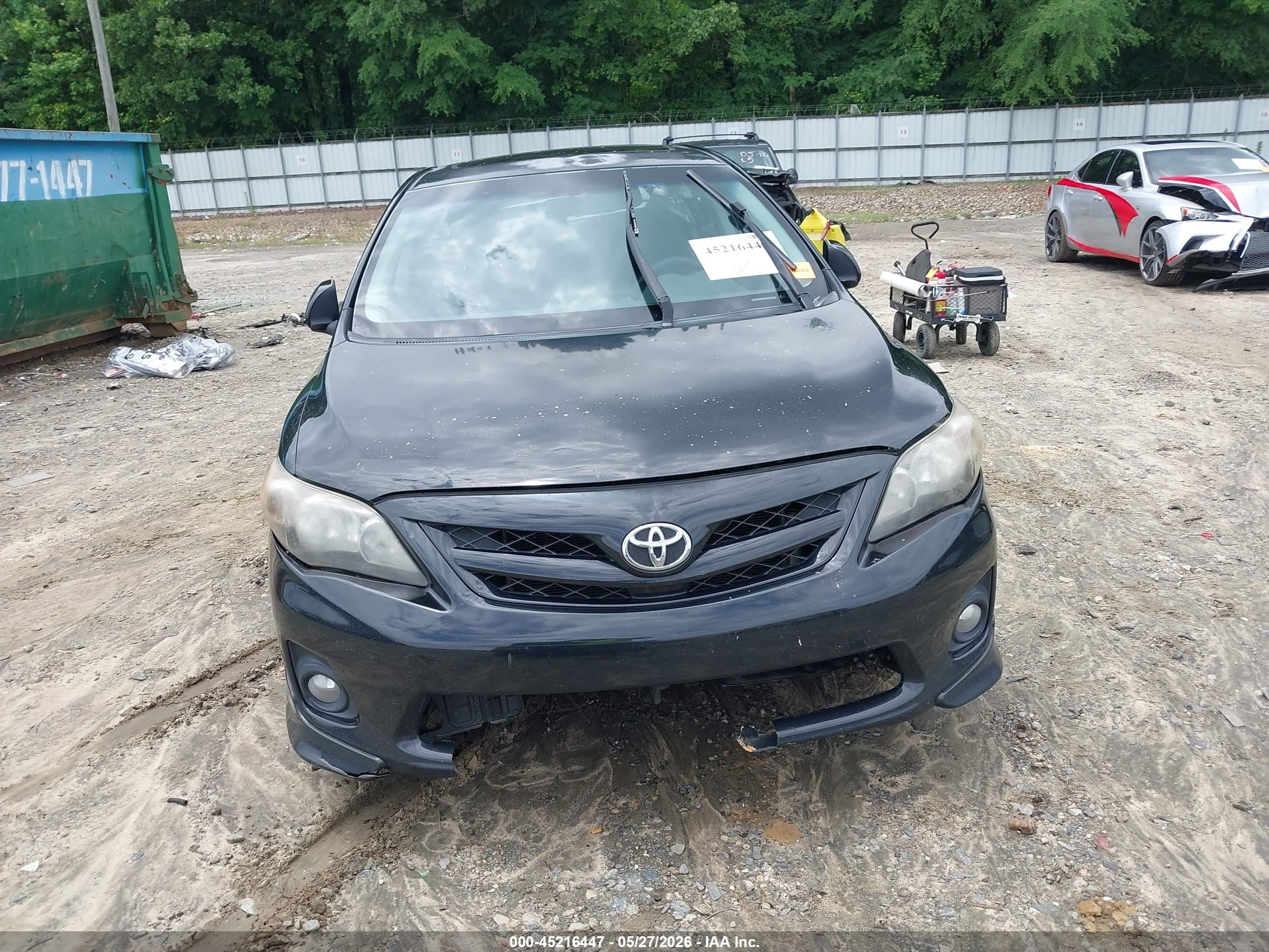 2011 Toyota Corolla S Black vin: 2T1BU4EE2BC644598