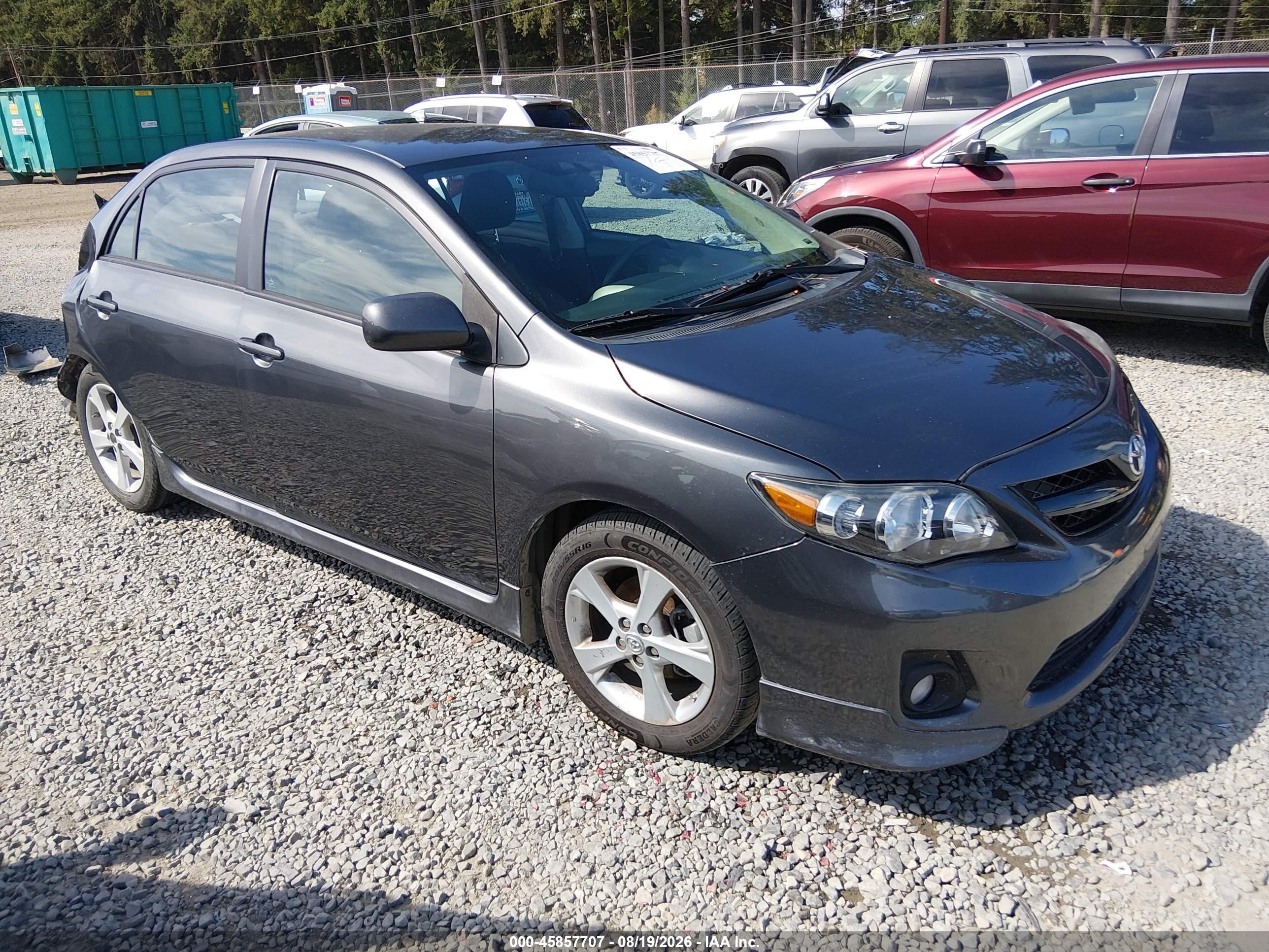 2011 Toyota Corolla S Gray vin: 2T1BU4EE2BC665600