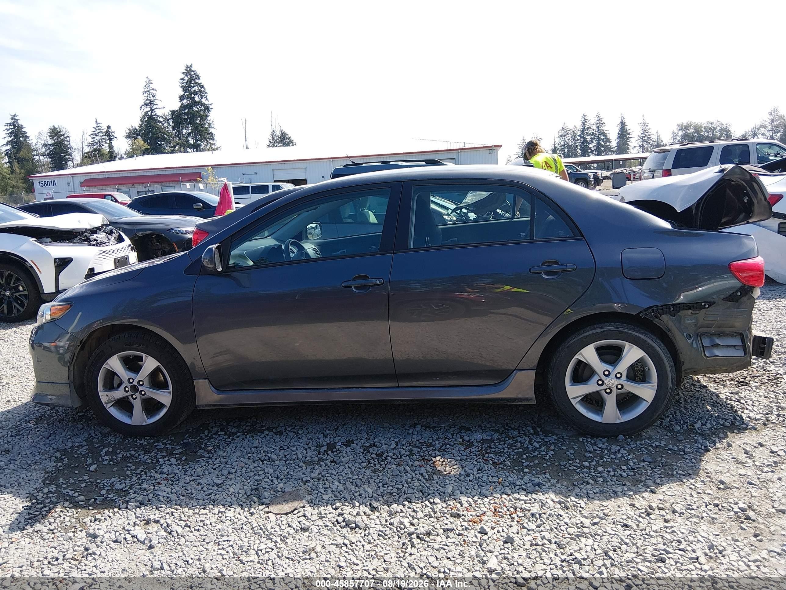 2011 Toyota Corolla S Gray vin: 2T1BU4EE2BC665600