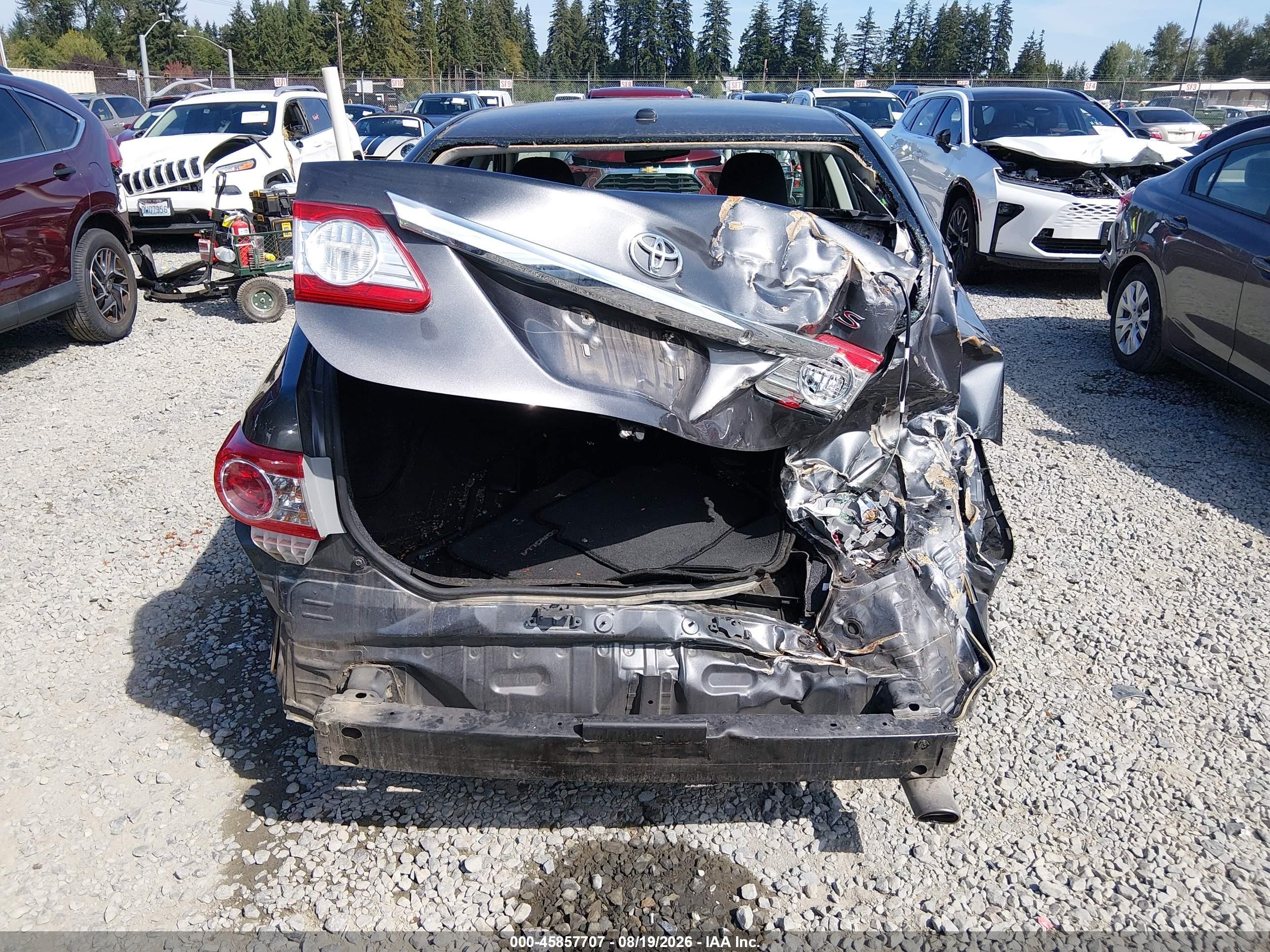 2011 Toyota Corolla S Gray vin: 2T1BU4EE2BC665600
