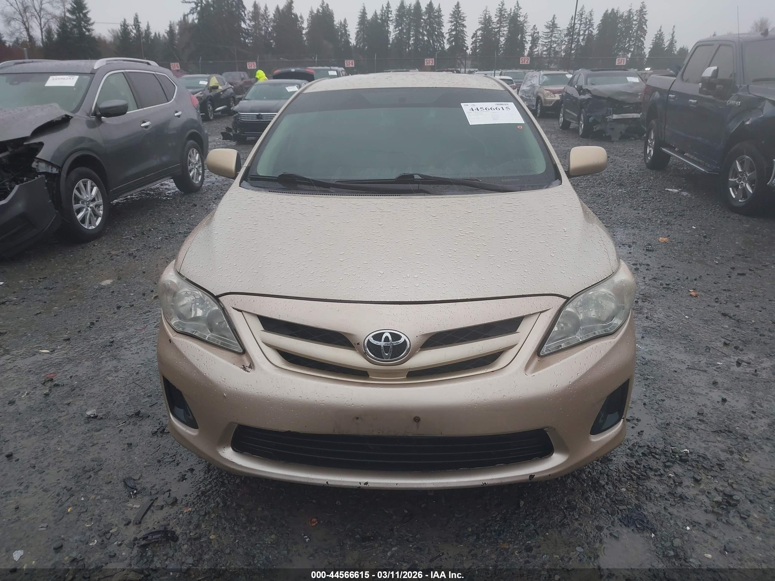 2011 Toyota Corolla Le Gold vin: 2T1BU4EE2BC682896