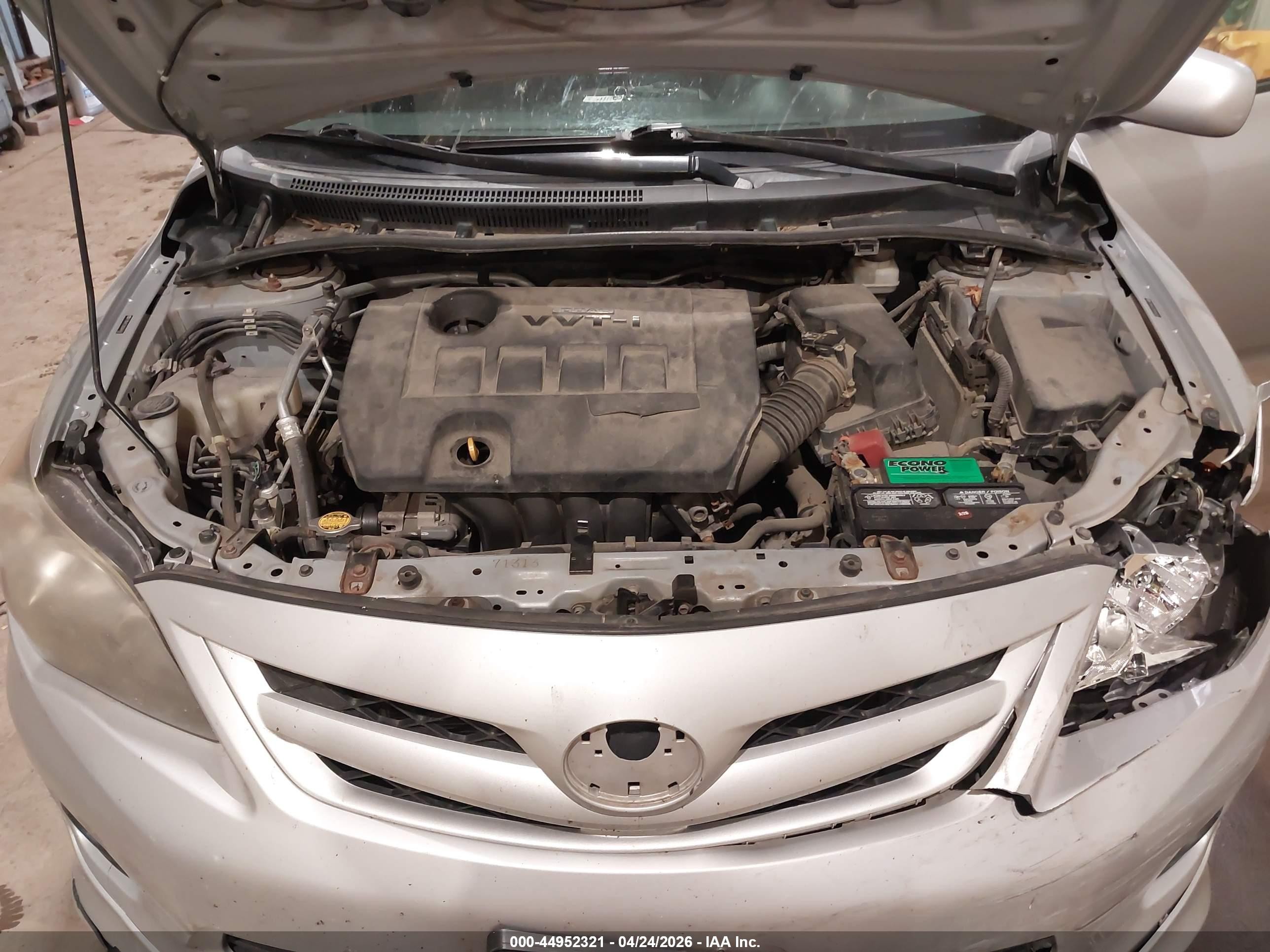 2011 Toyota Corolla S Silver vin: 2T1BU4EE2BC684454
