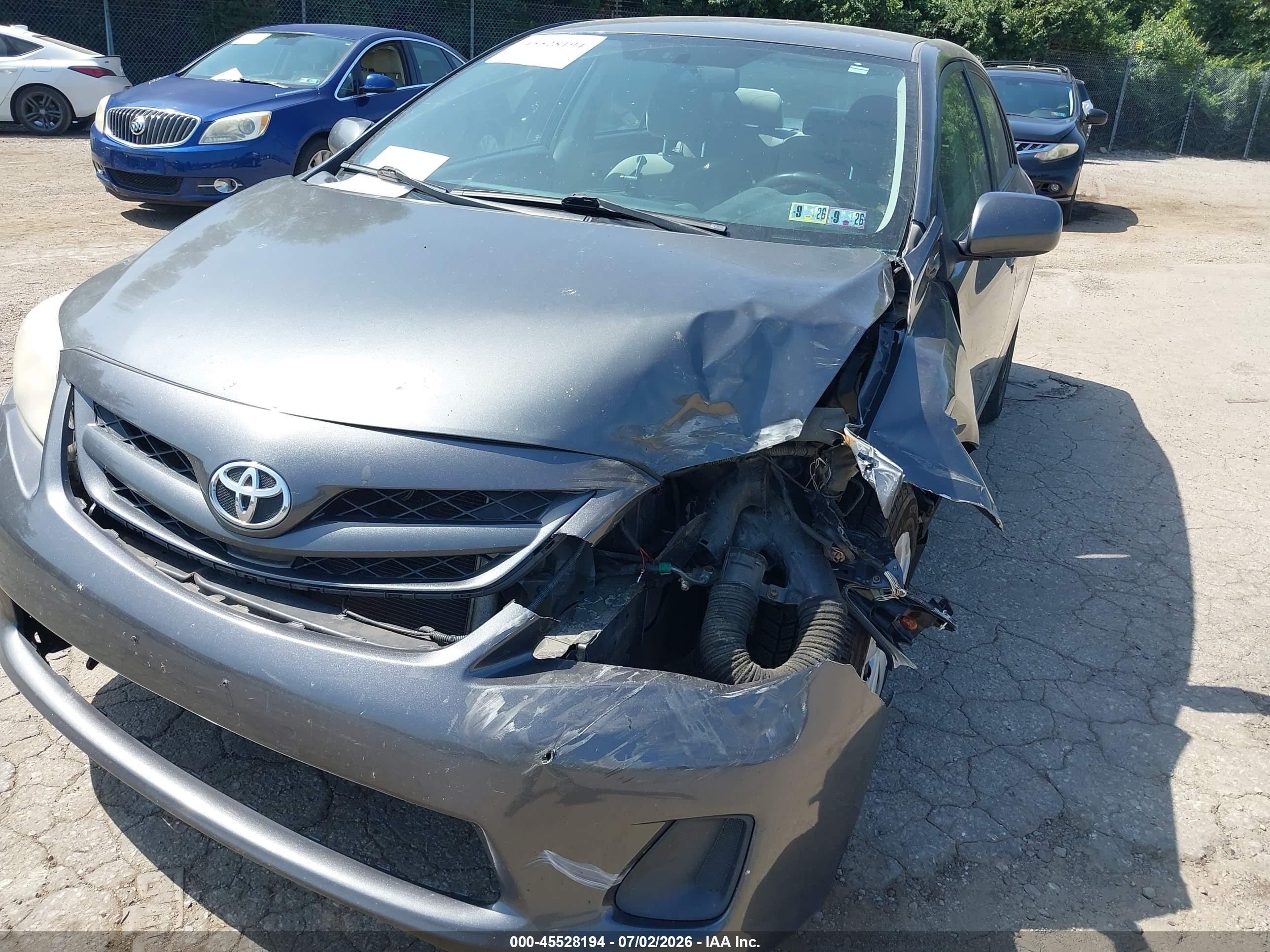 2011 Toyota Corolla Le Gray vin: 2T1BU4EE2BC686785
