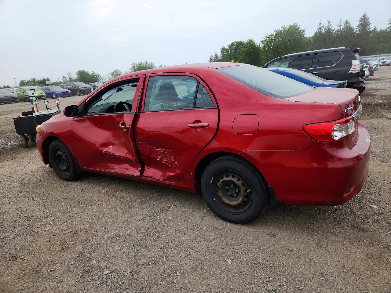 2011 Toyota Corolla Base Red vin: 2T1BU4EE2BC691047