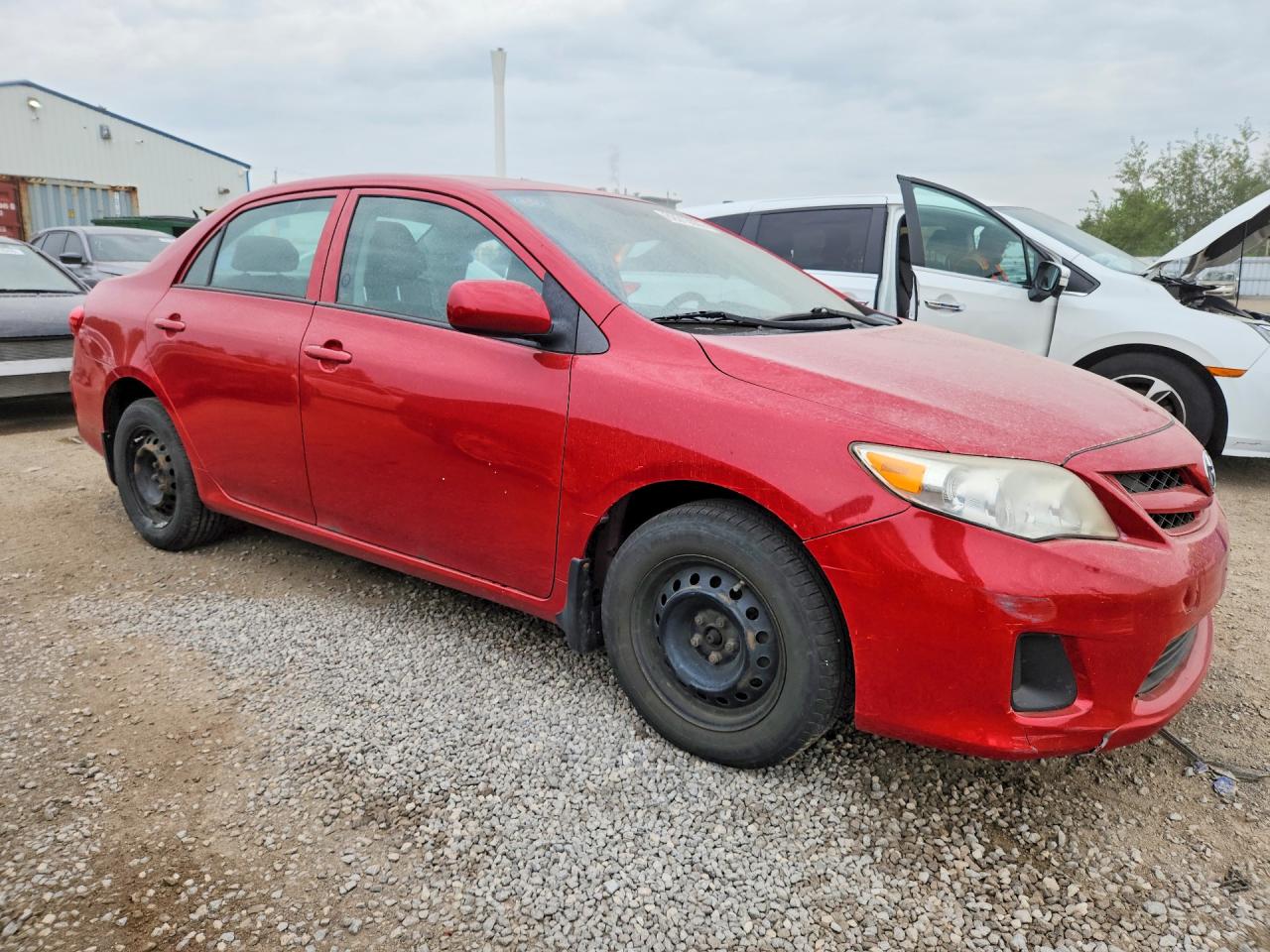 2011 Toyota Corolla Base Red vin: 2T1BU4EE2BC691047