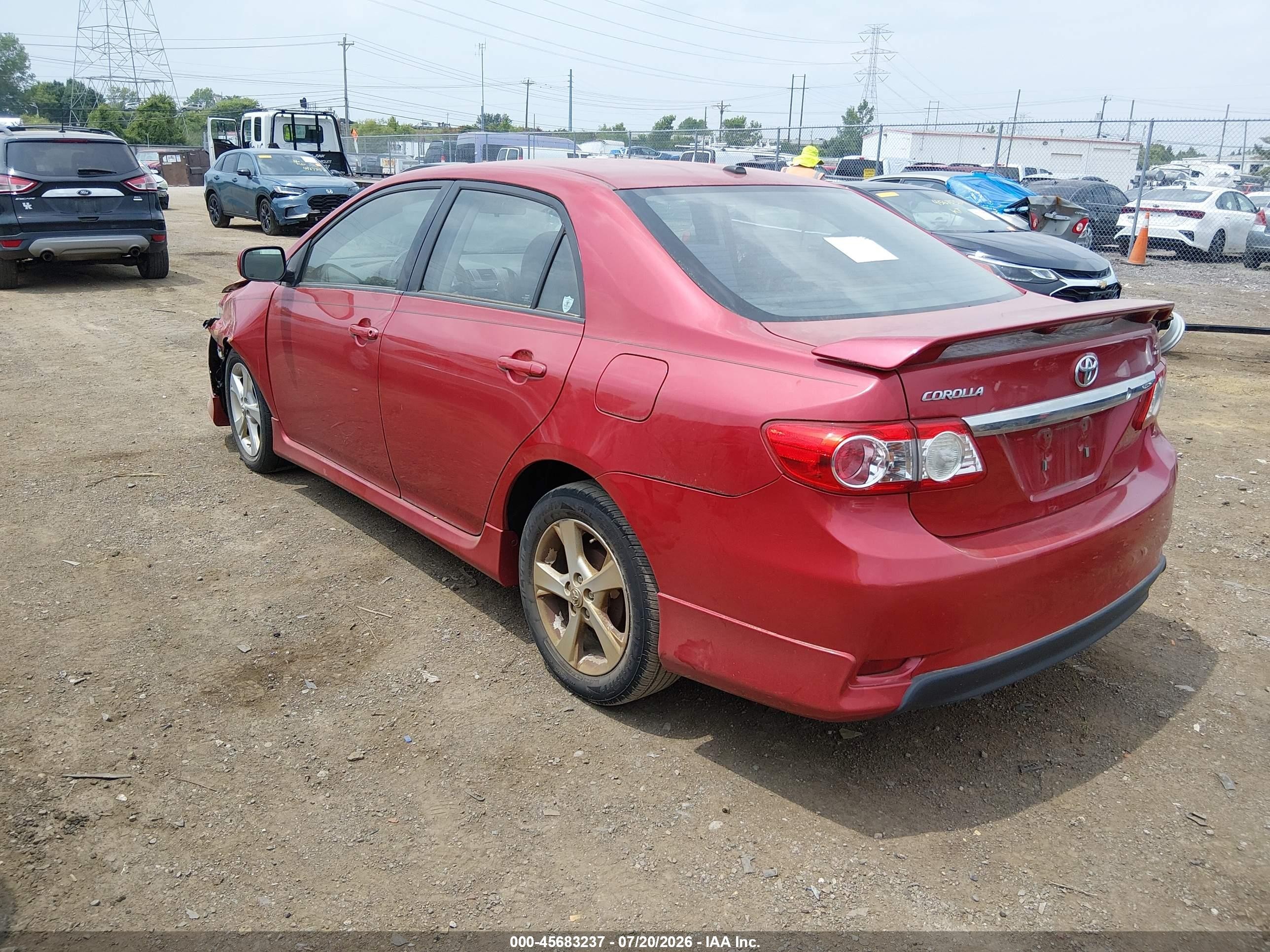 2011 Toyota Corolla S Red vin: 2T1BU4EE2BC701124