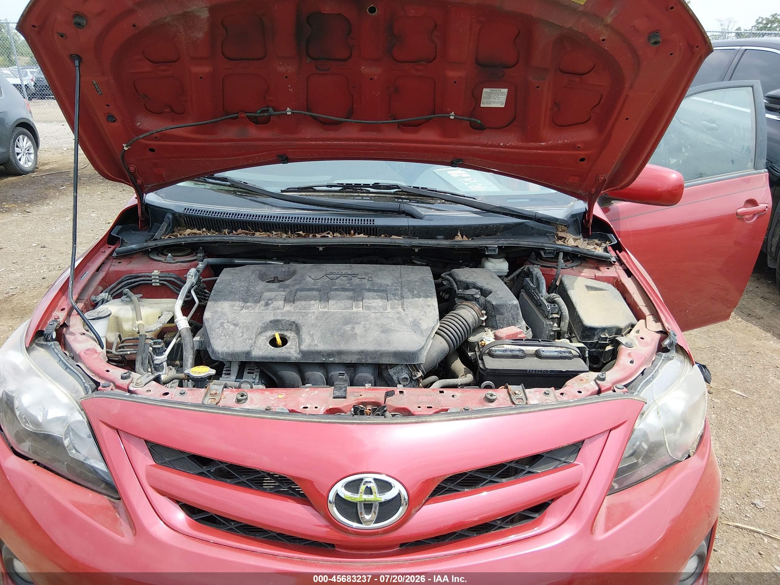 2011 Toyota Corolla S Red vin: 2T1BU4EE2BC701124